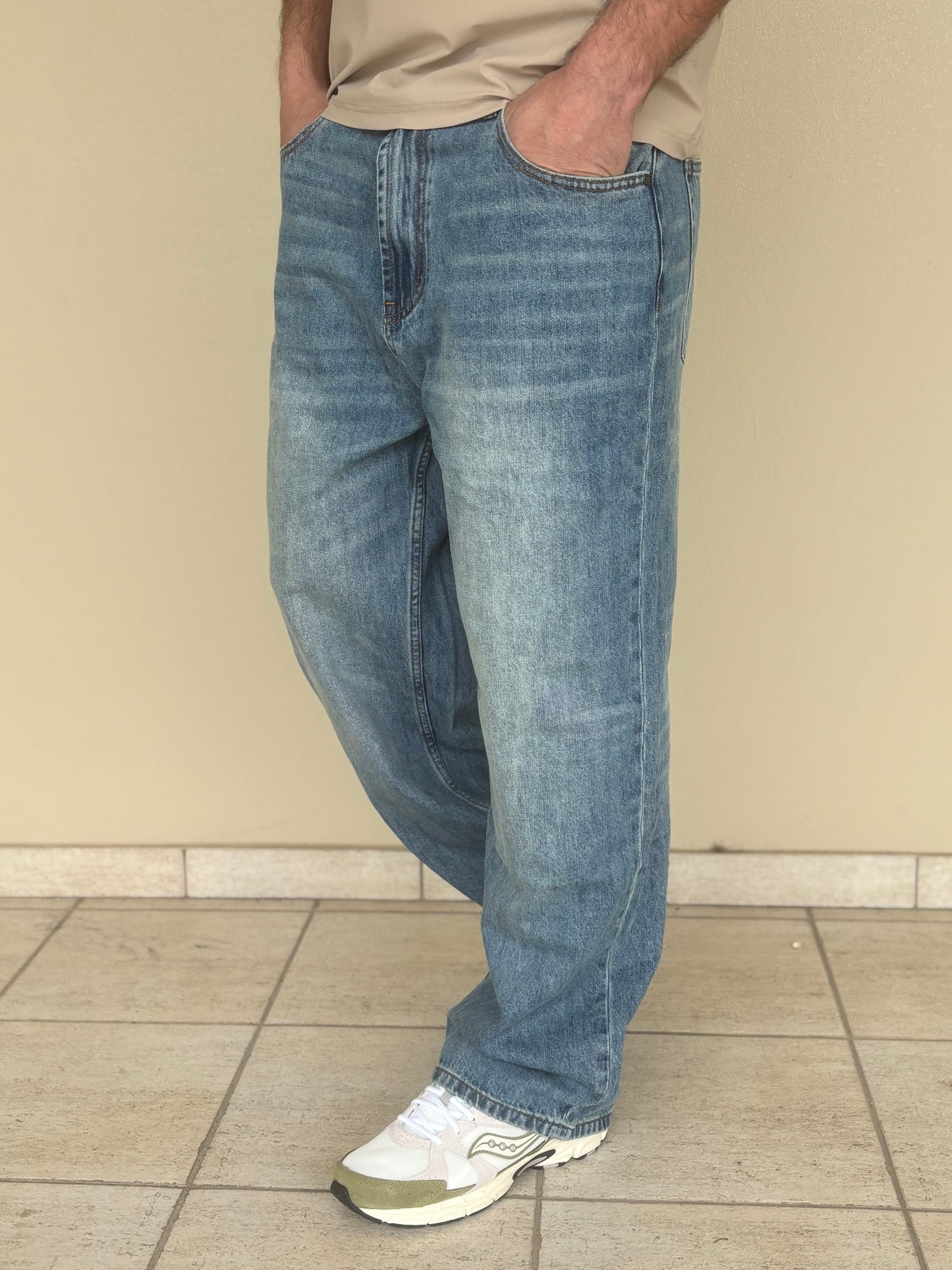 Rytual jeans largo fondo largo lavaggio medio JEANS