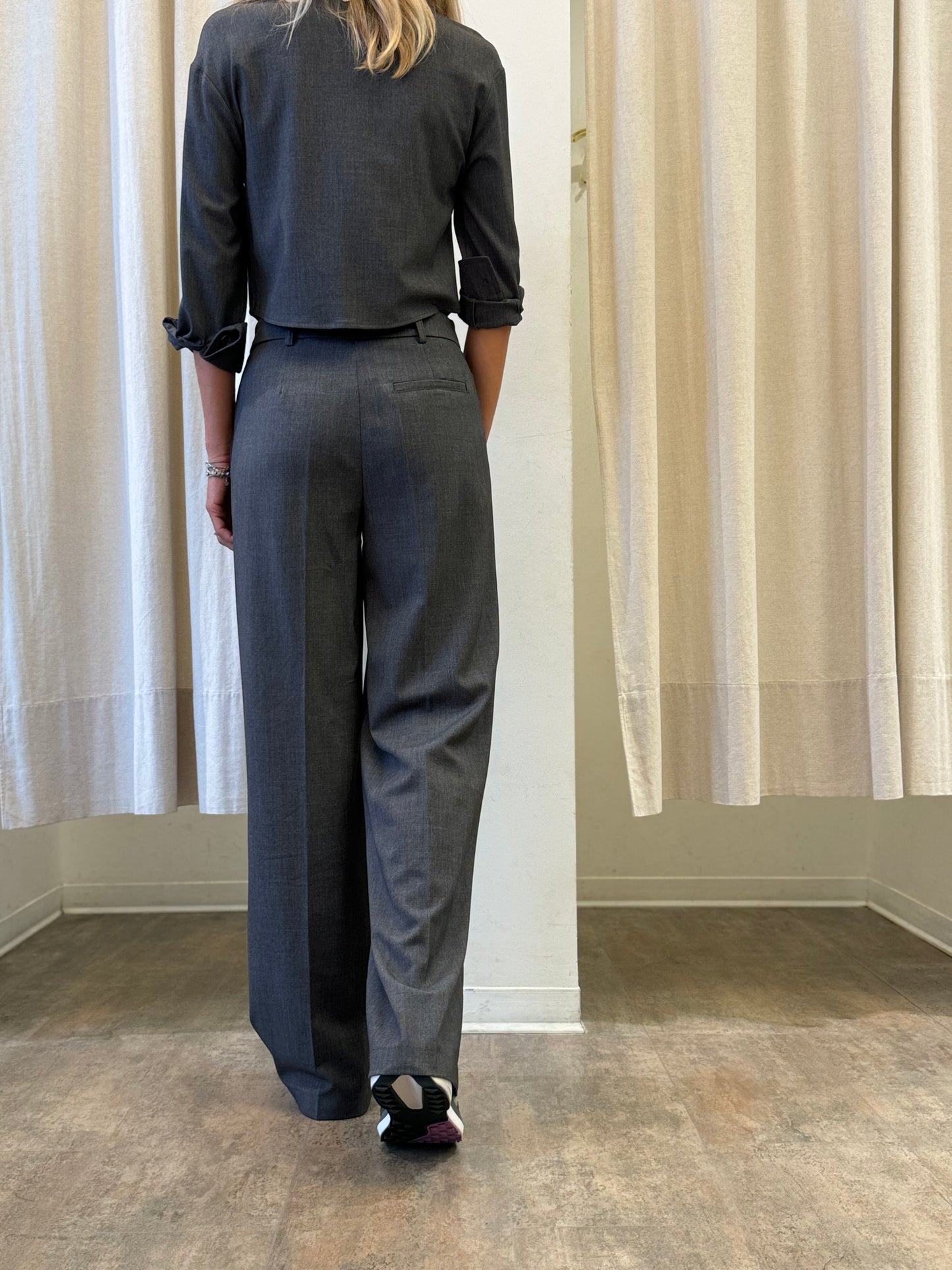 Eco Pantalone palazzo GRIGIO