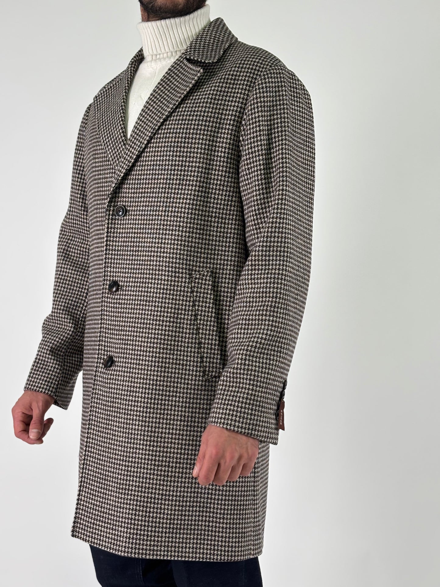 Seinse Cappotto pied de poule NERO/BEIGE/MARRONE