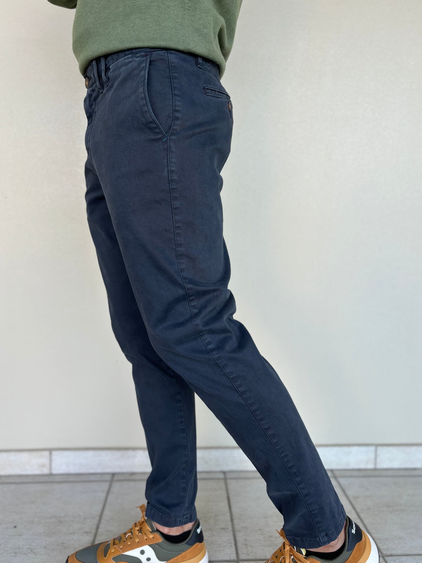 Savoir Faire Pantalone tasca uomo con profili sulle tasche e passanti ANTRACITE