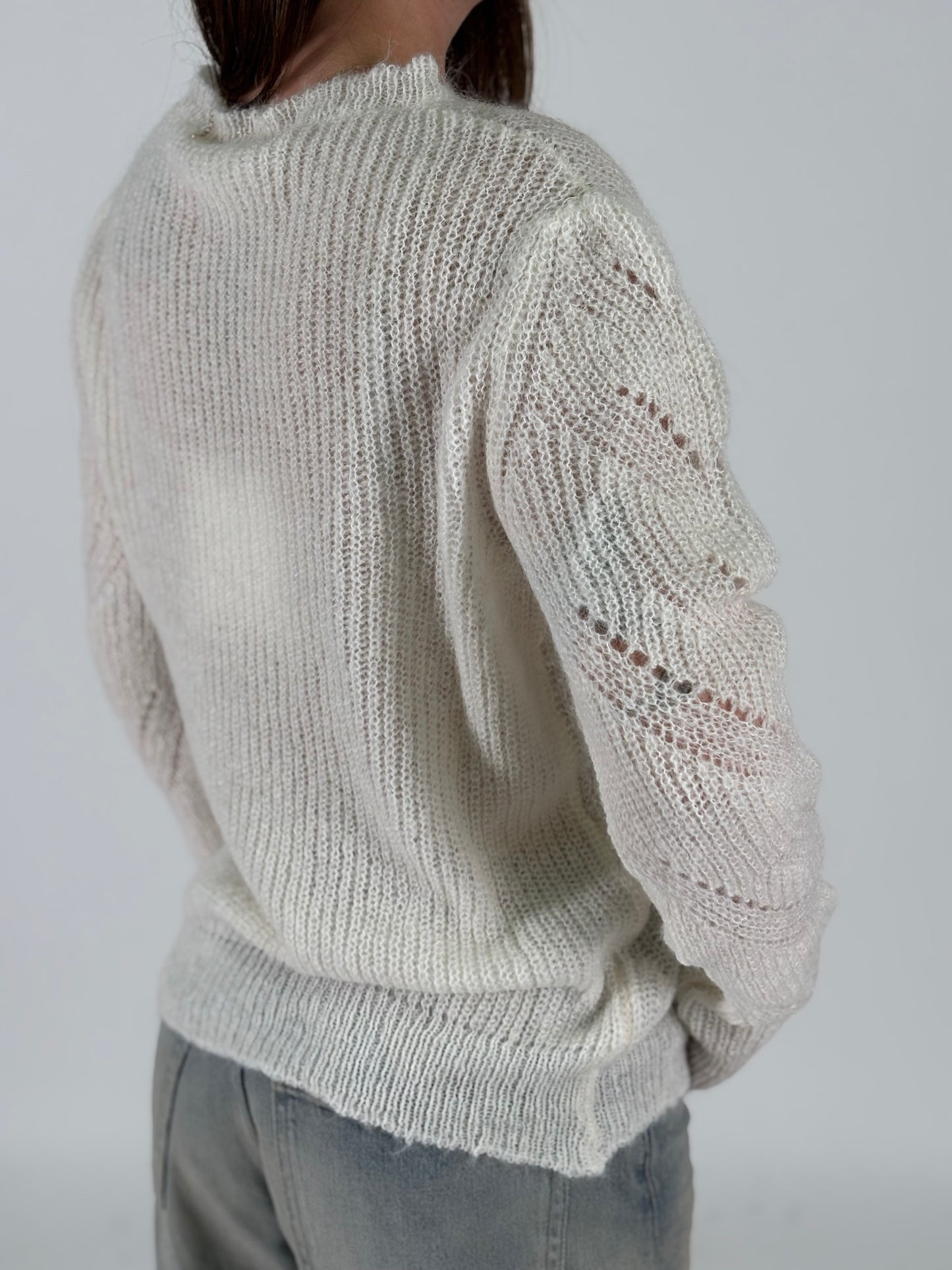 Kocca Maglia girocollo operata PANNA