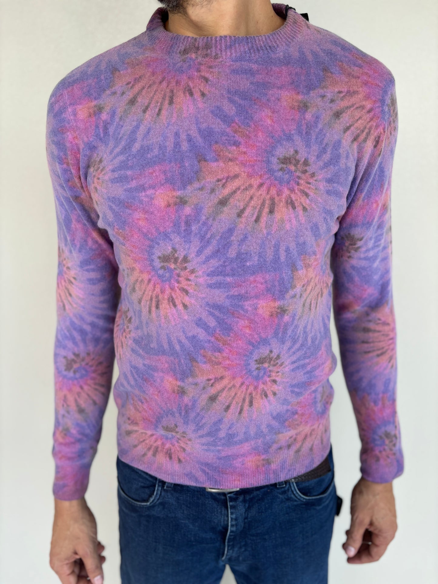 Ex aequo Maglia in lana girocollo stampa flower hippie FUCSIA