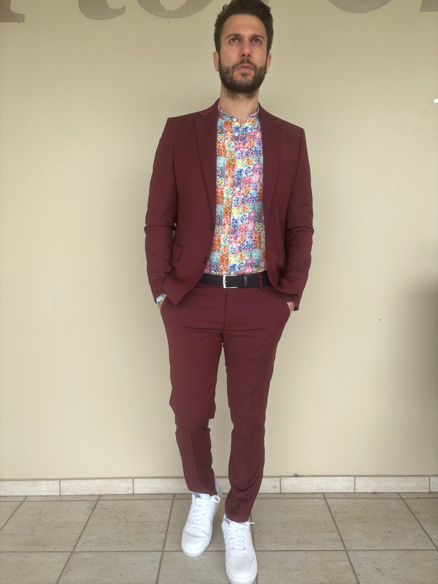 Loft88 abito misto lana BORDEAUX