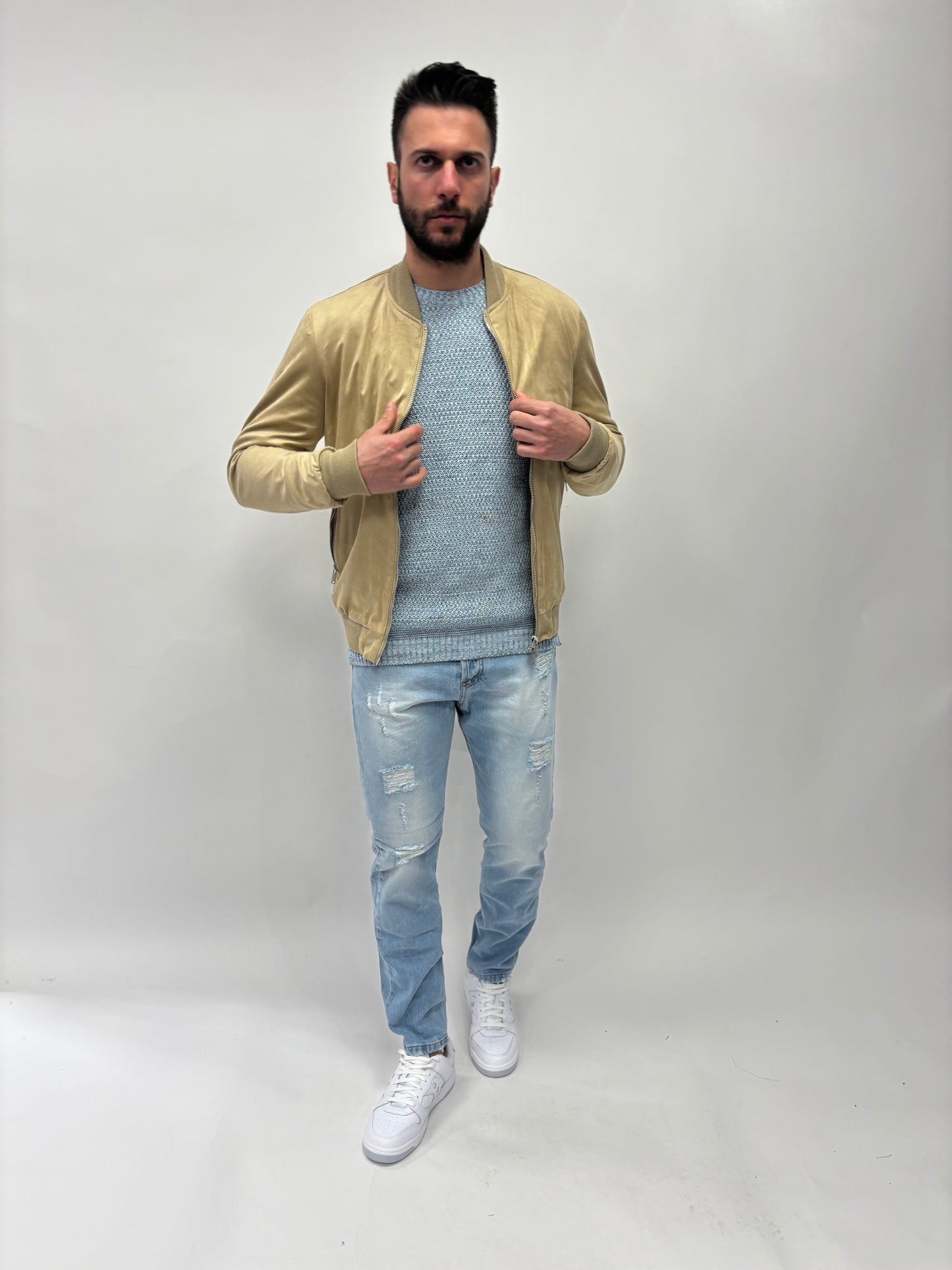 BL11 Maglia m/l chicco riso AZZURRO