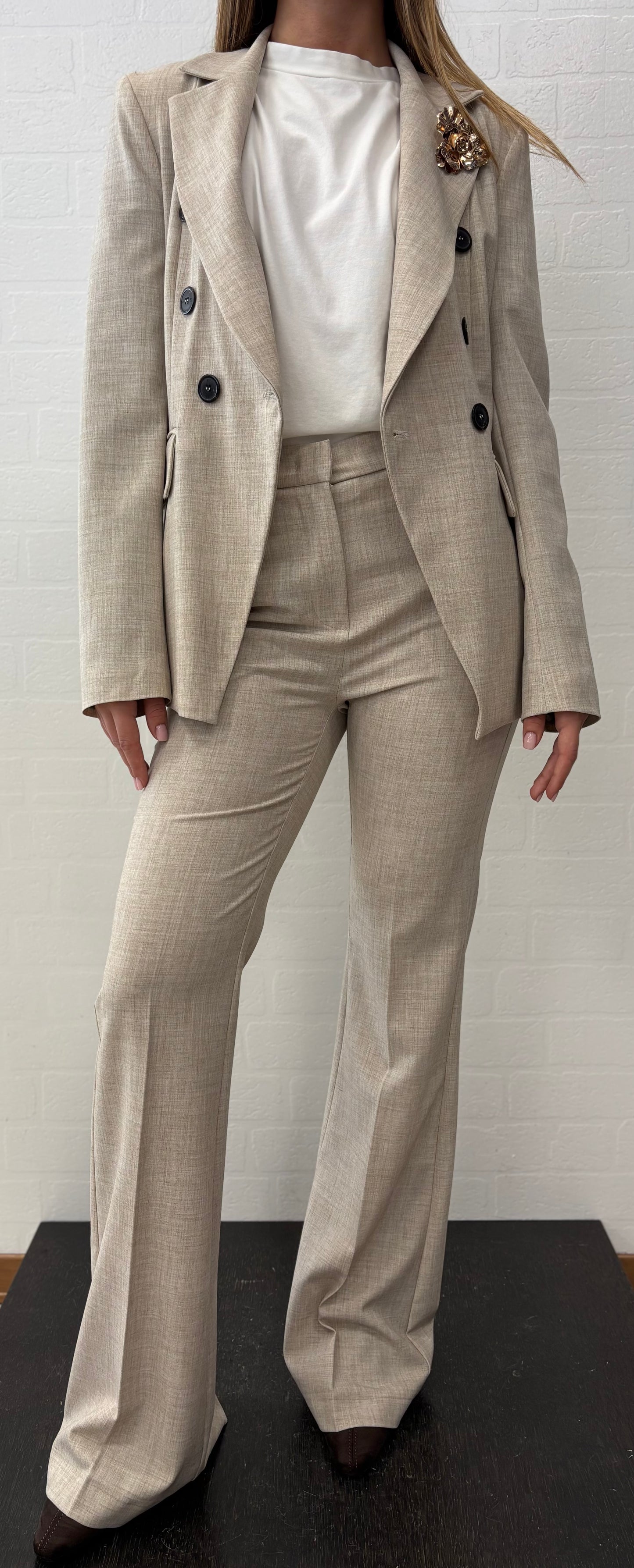 Maryley Pantalone zampetta BEIGE