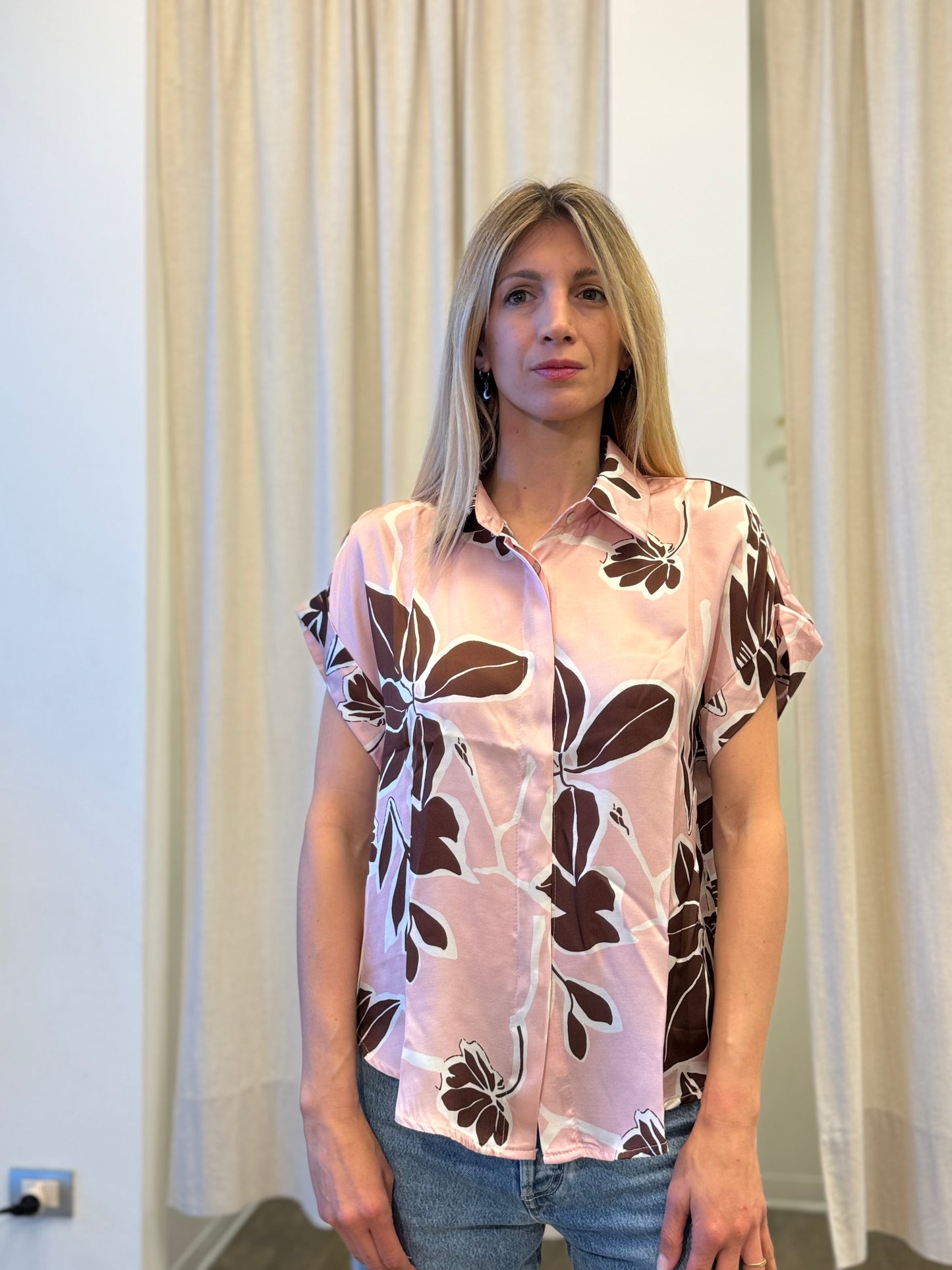 Susy Mix Camicia fantasia floreale ROSA
