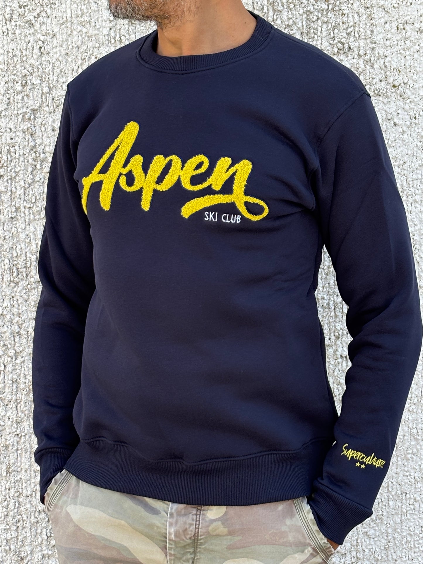 Superculture Felpa girocollo Aspen BLU