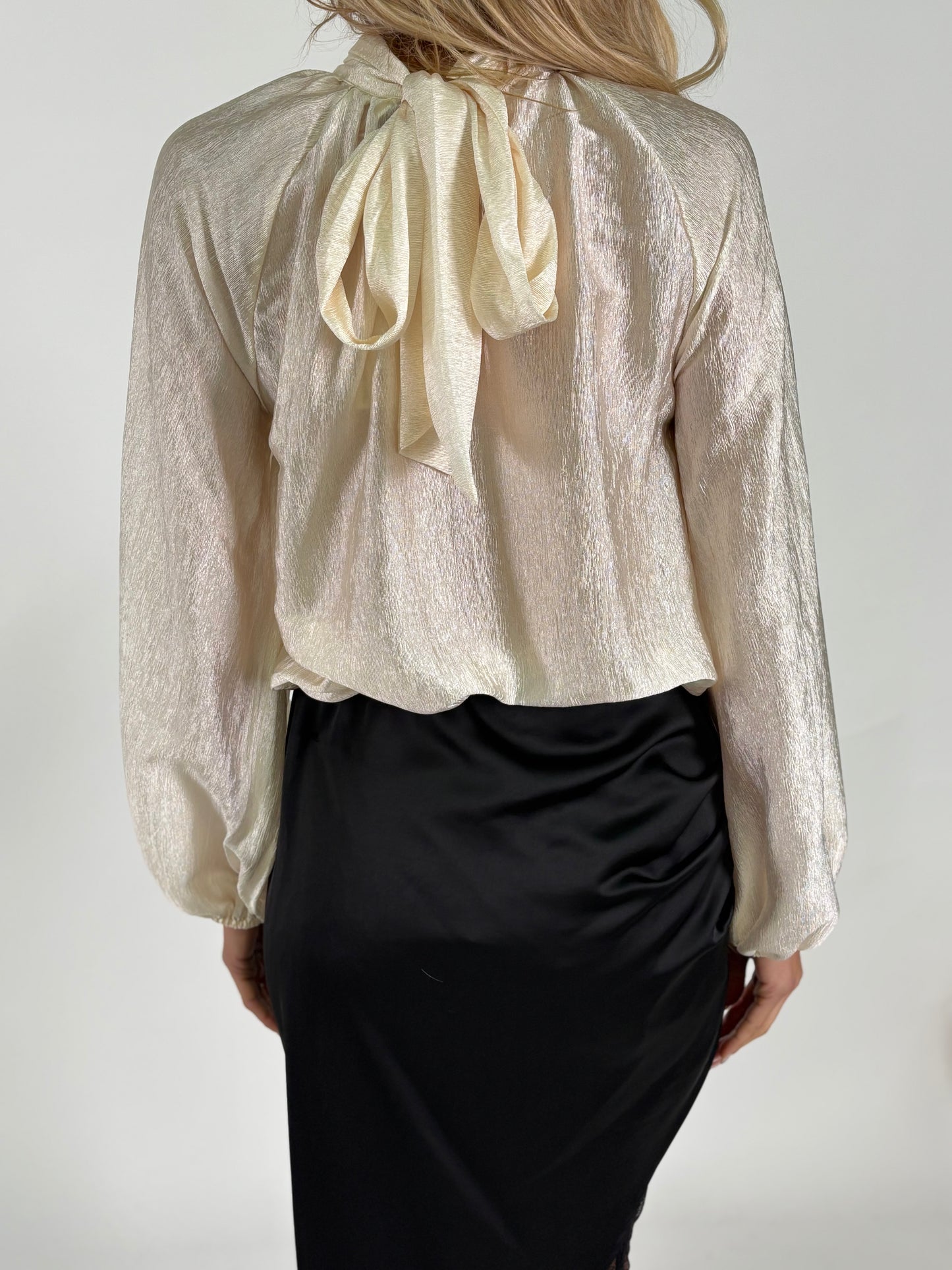 Tensione In Blusa ml fiocco dietro AVORIO