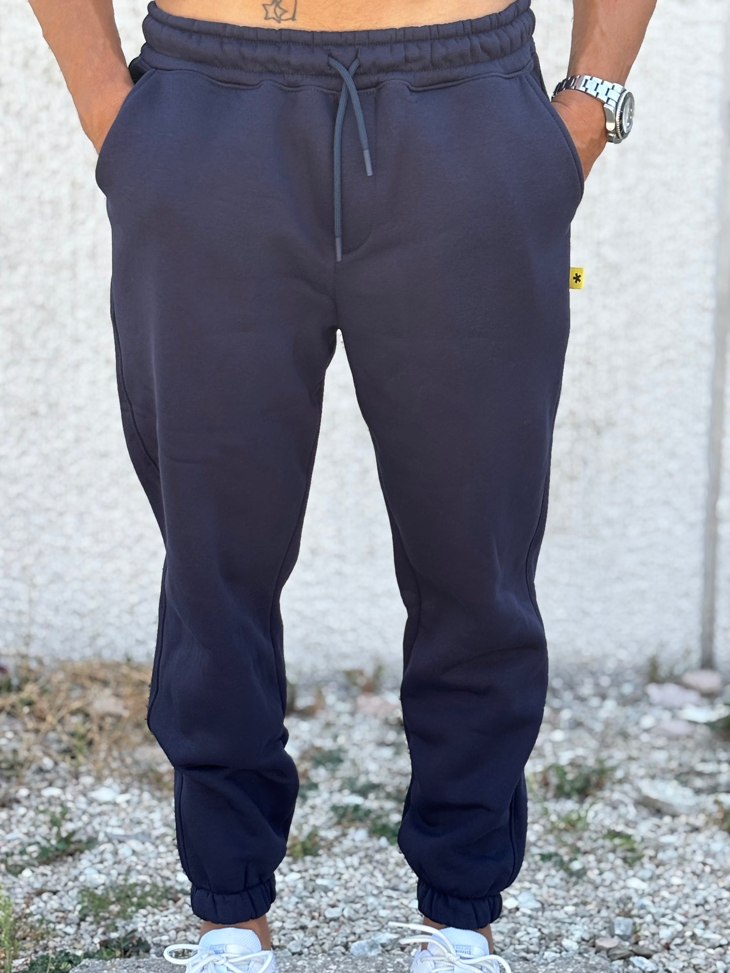 Superculture Pantalone tuta con polsino BLU