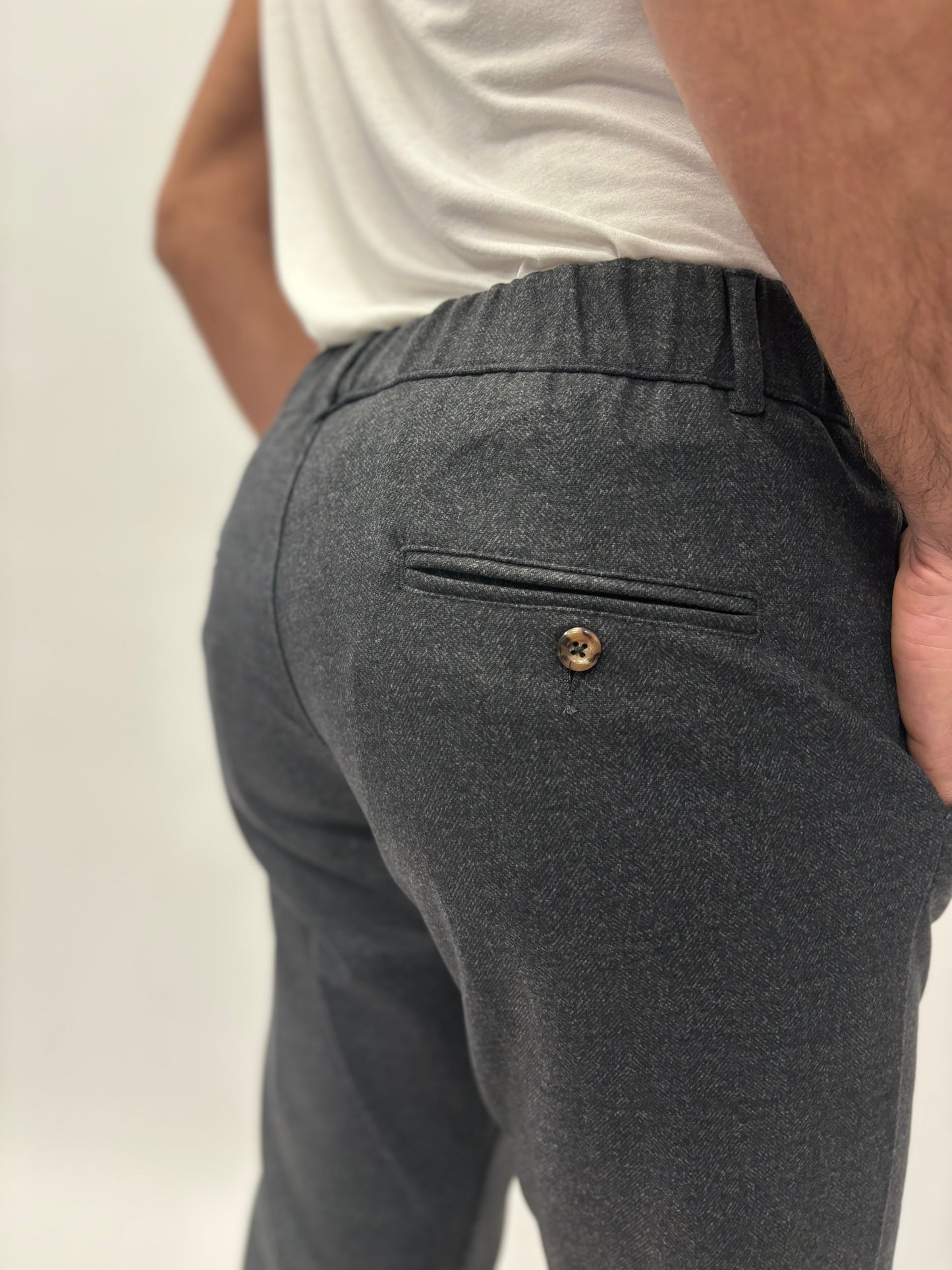 Philotinto Pantalaccio tessuto operato in jersey con coulisse NERO