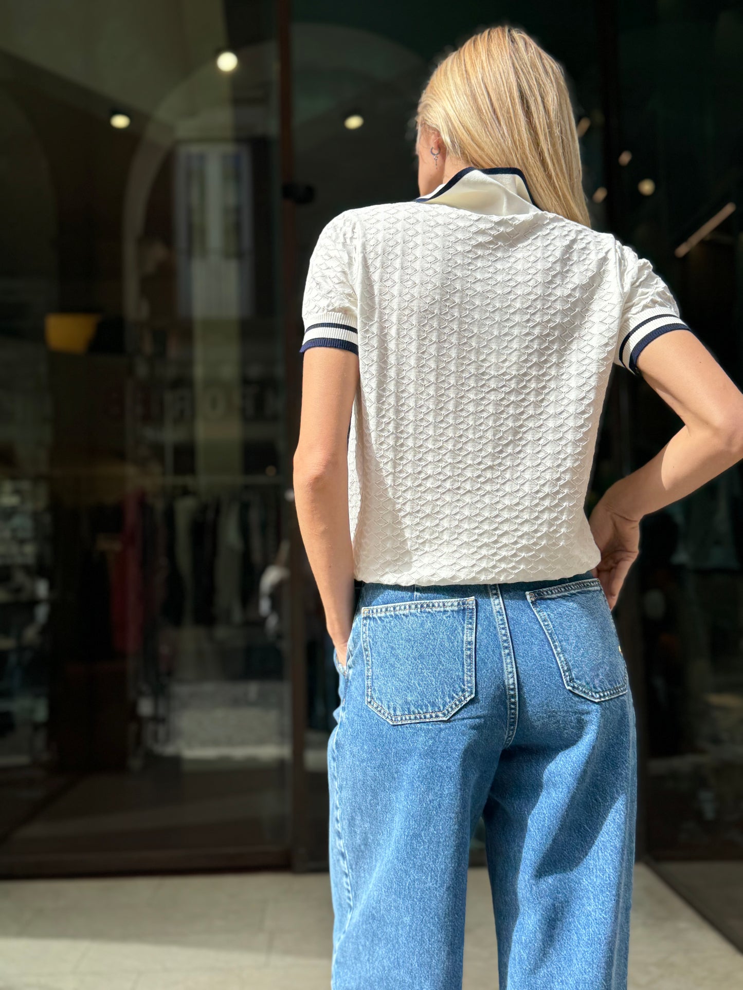 DIXIE polo cotone PANNA