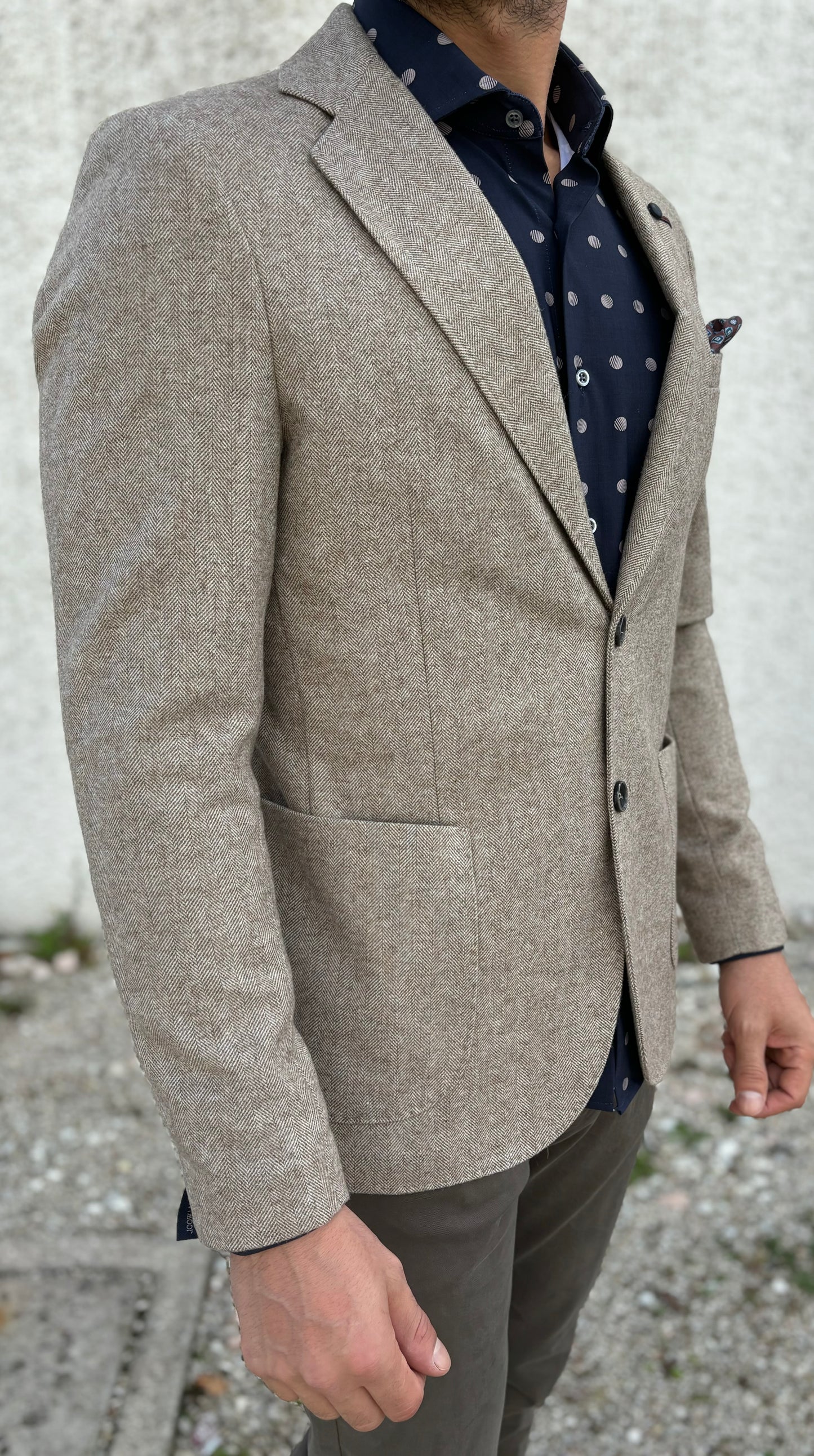 Le braghe giacca tascatoppa mistolana BEIGE