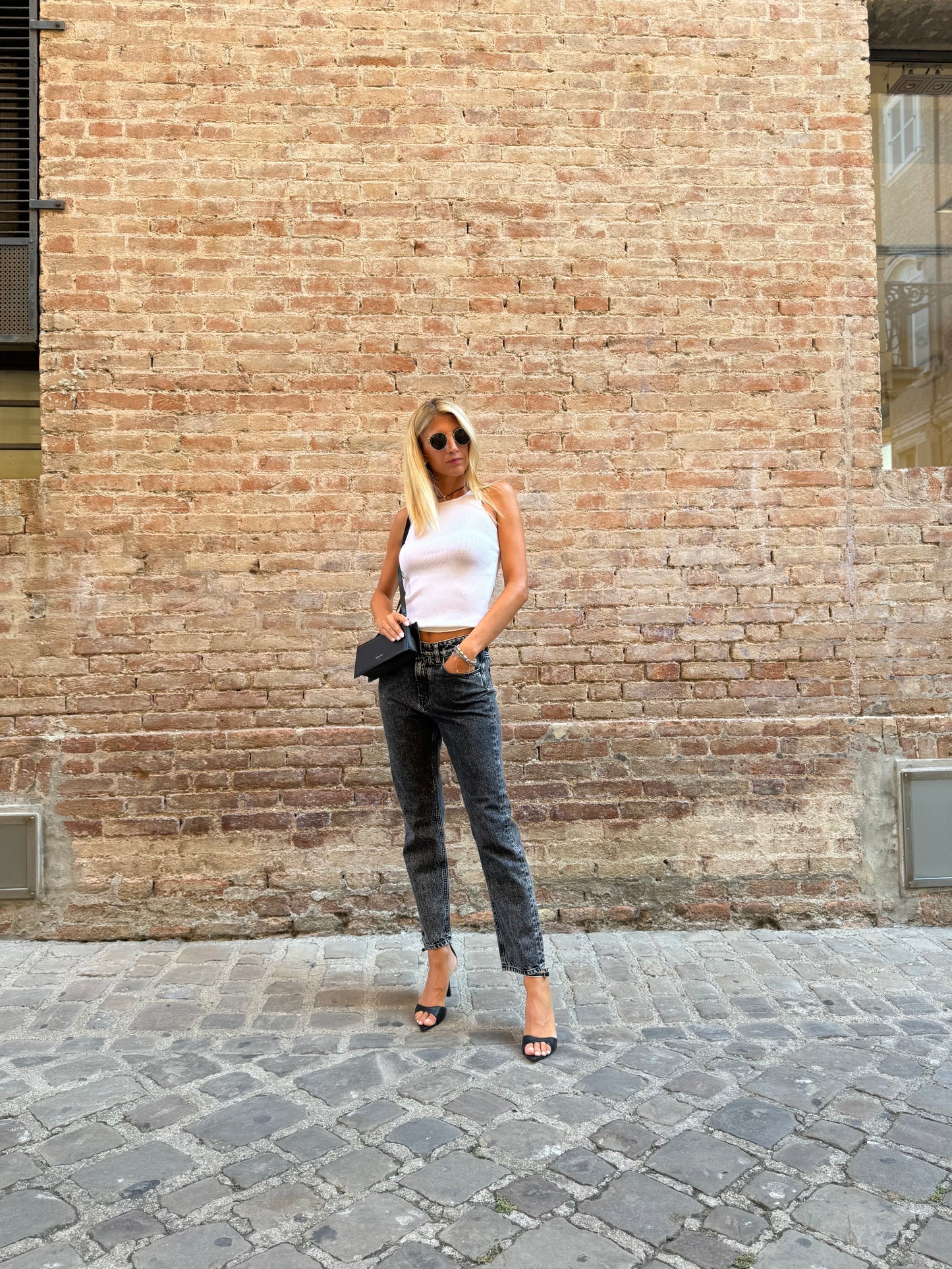 Cycle Jeans stone wash NERO