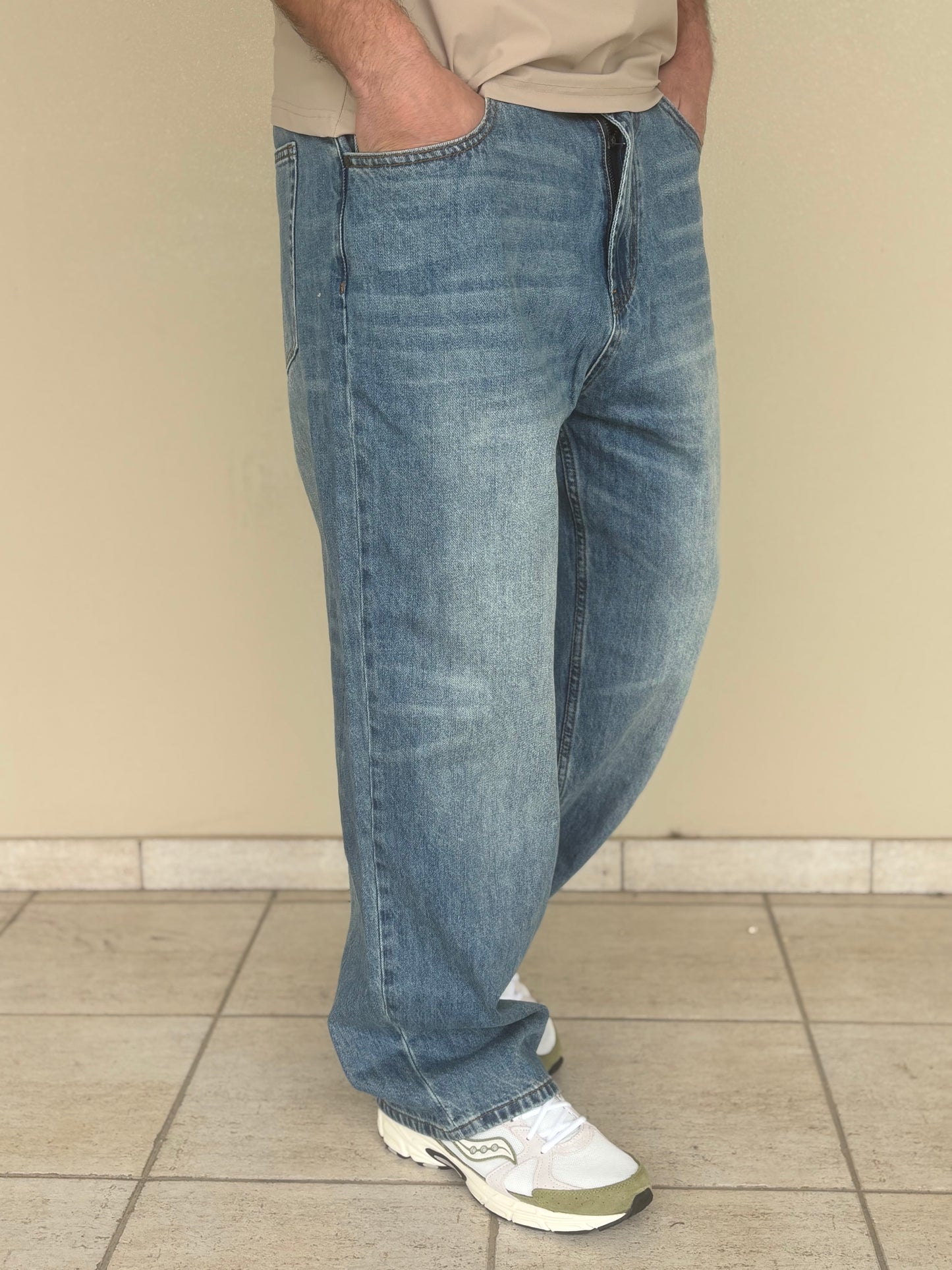 Rytual jeans largo fondo largo lavaggio medio JEANS