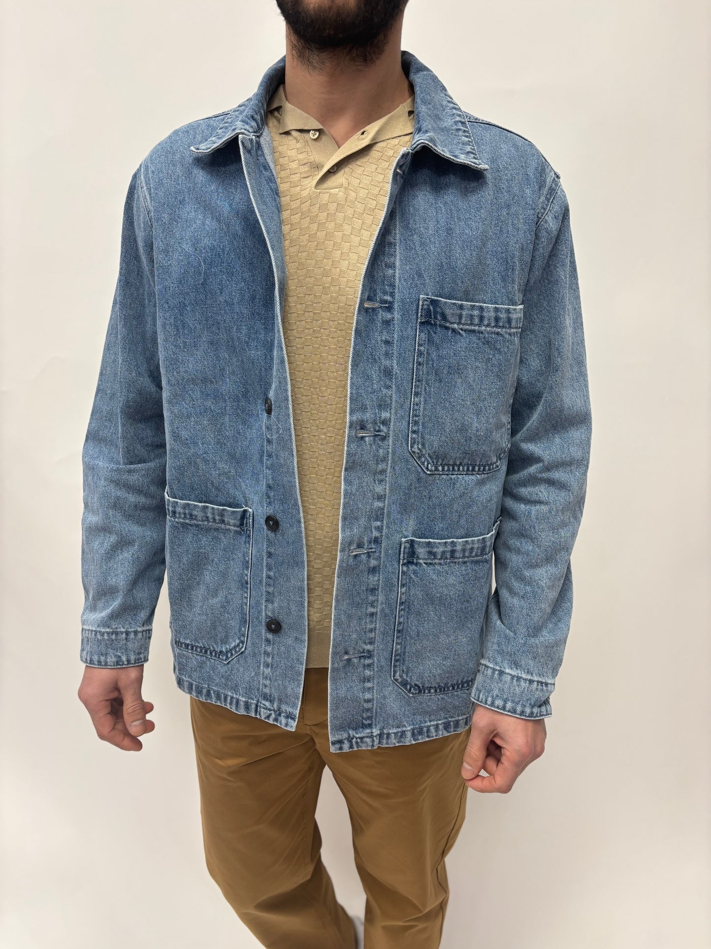 Seinse Polo m/c lavorazione a quadretti SABBIA