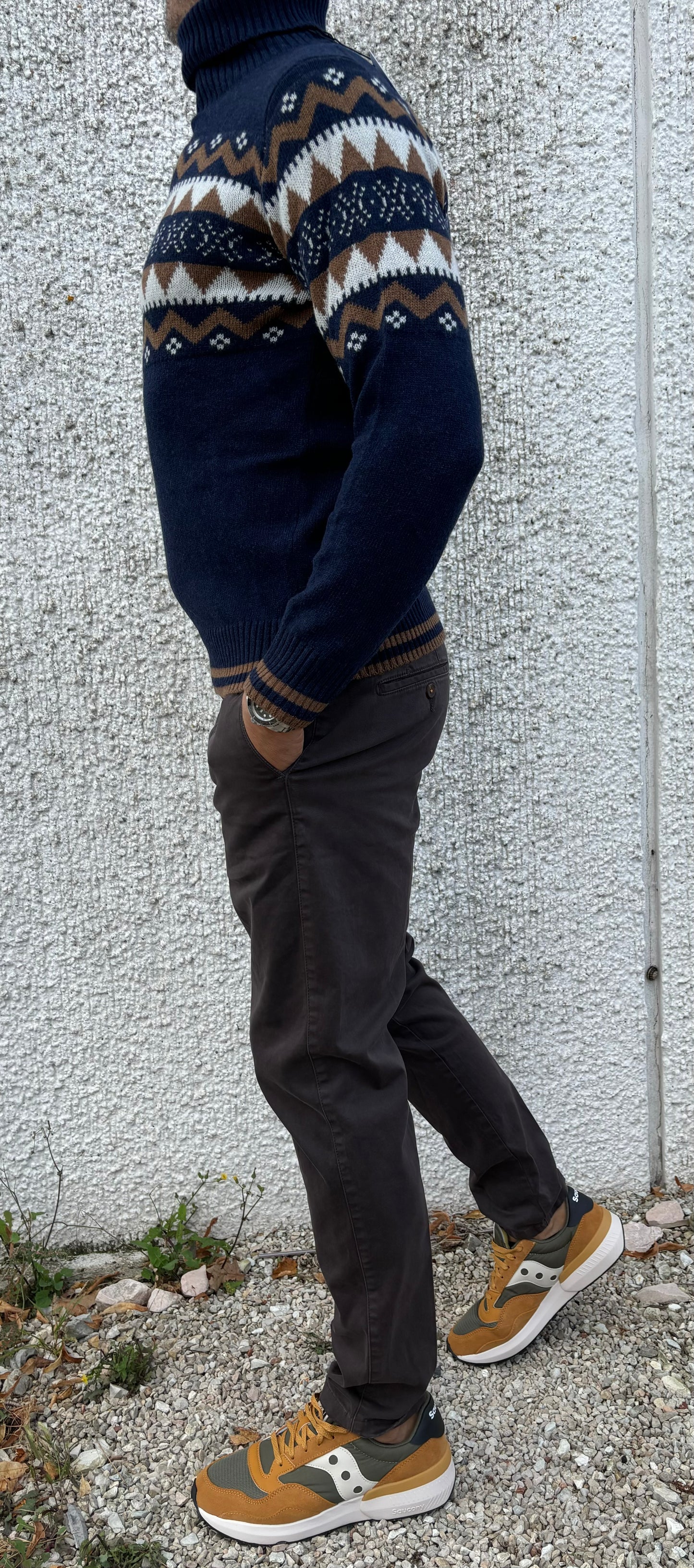 BL11 Pantalone chino MARRONE