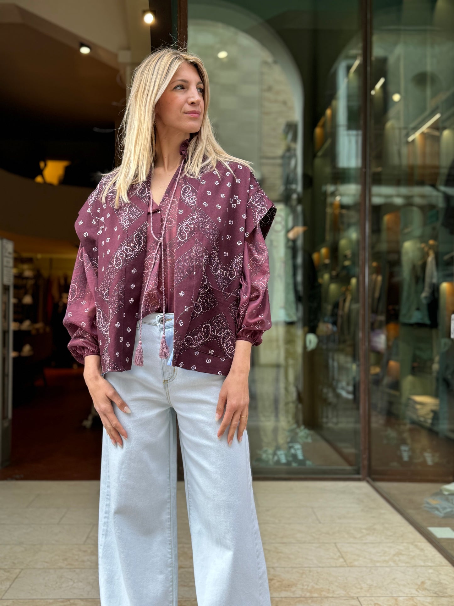 DIXIE camicia bandana BORDEAUX