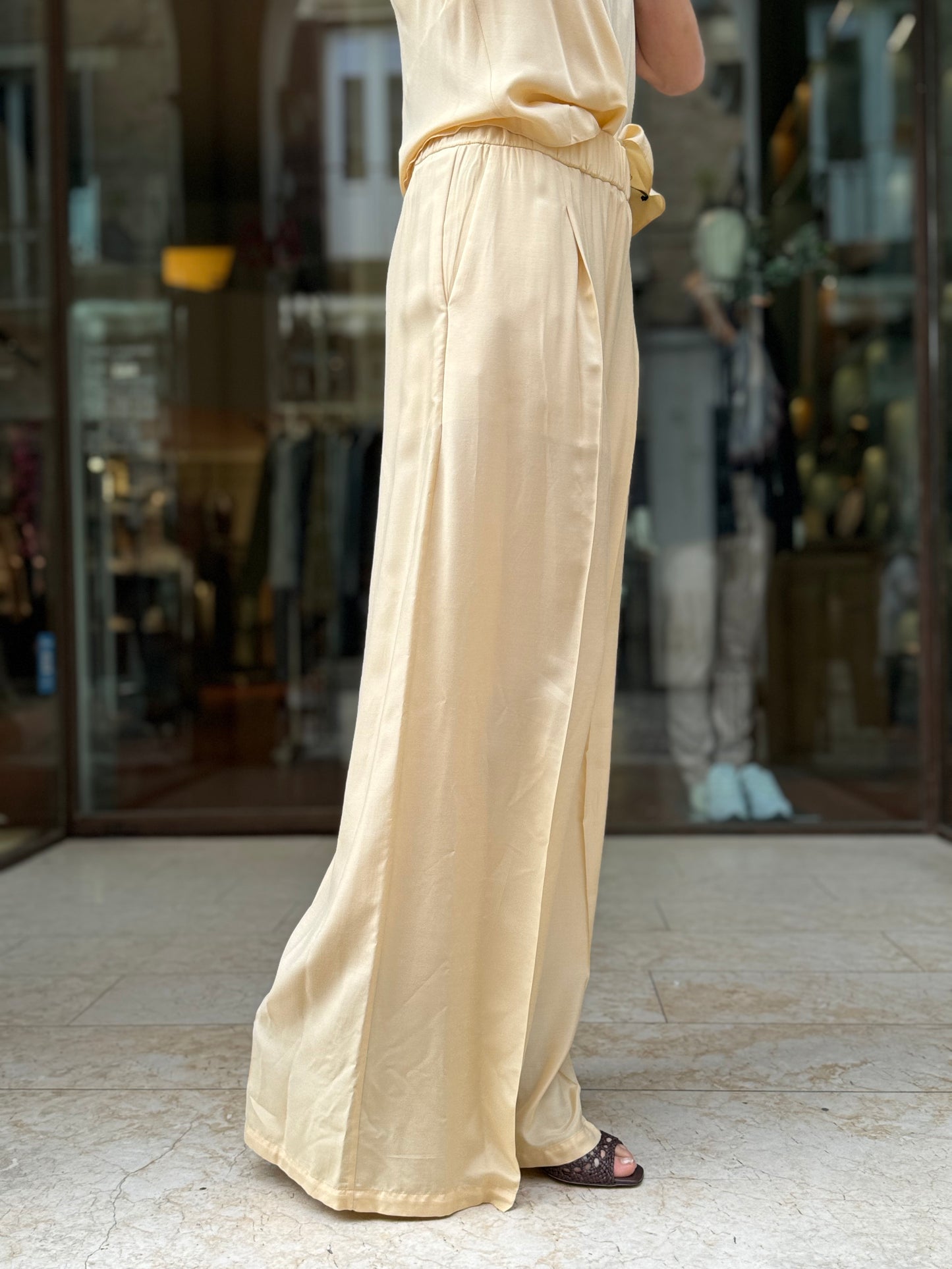 PATRIZIA PEPE pantalone viscosa BEIGE