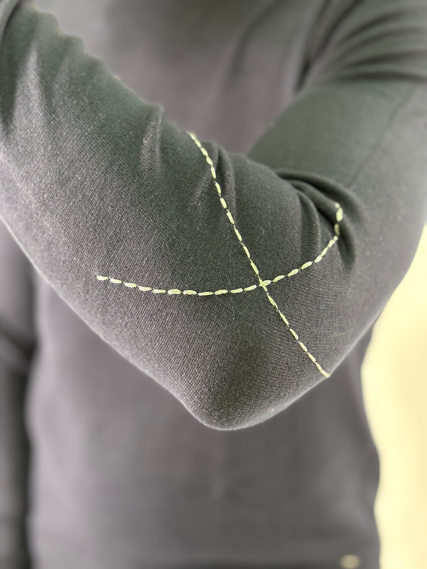 Markup Maglia in viscosa girocollo ml con toppa BLU