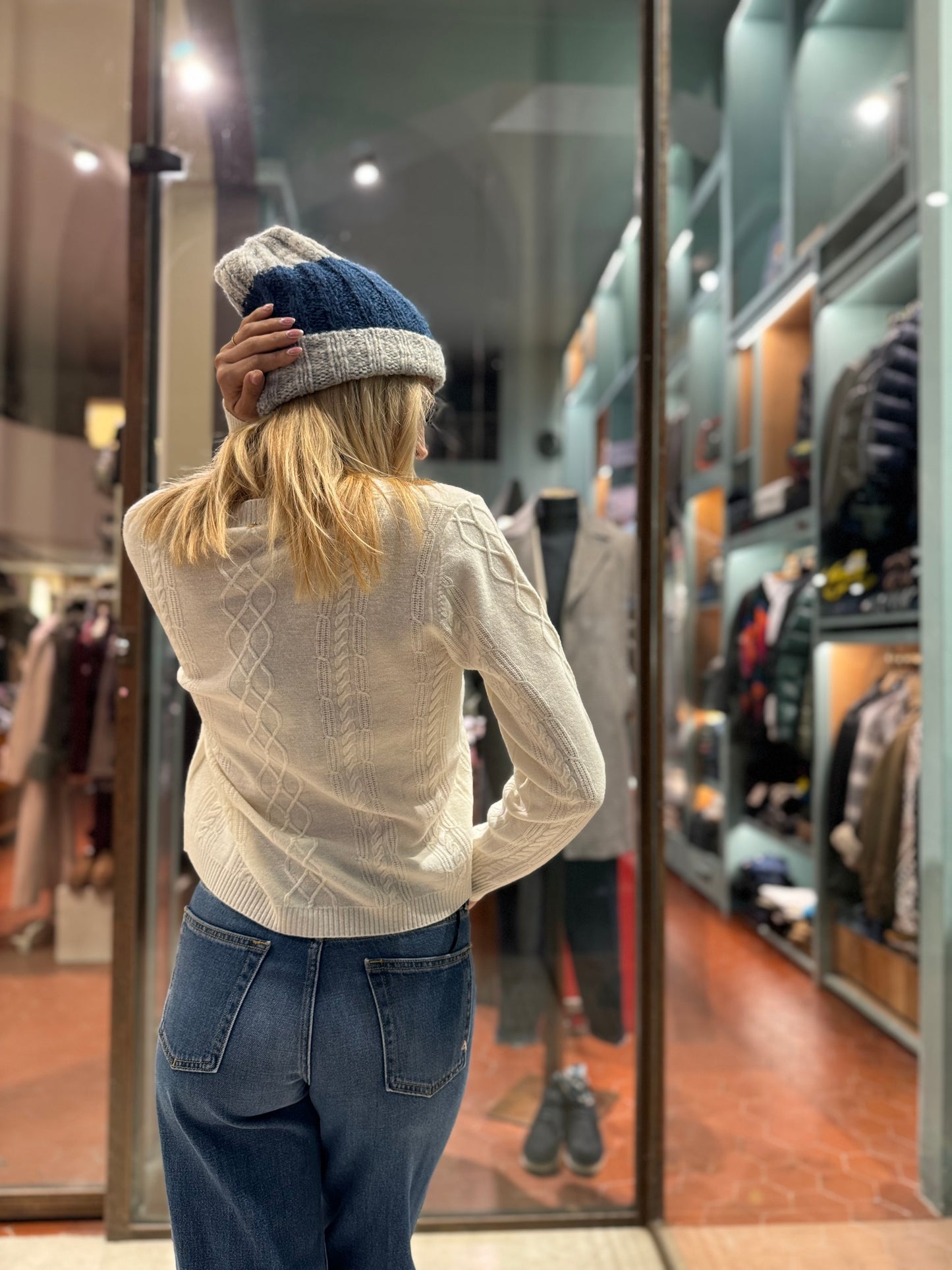 Kocca Cardigan con bottoni gioiello PANNA