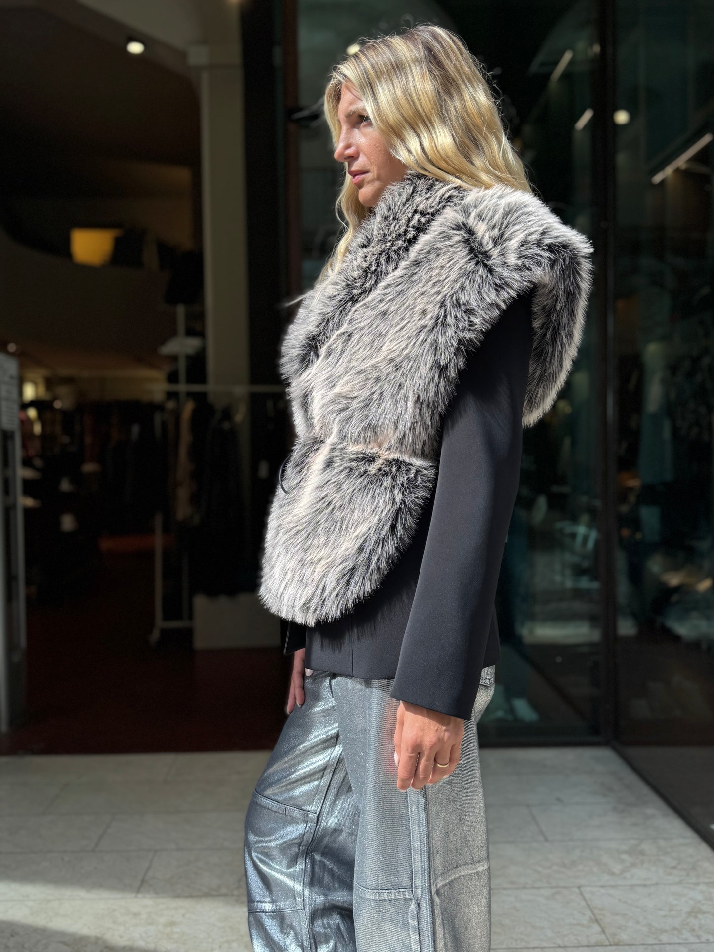 Patrizia Pepe Gilet pelliccia sintetica PESCA