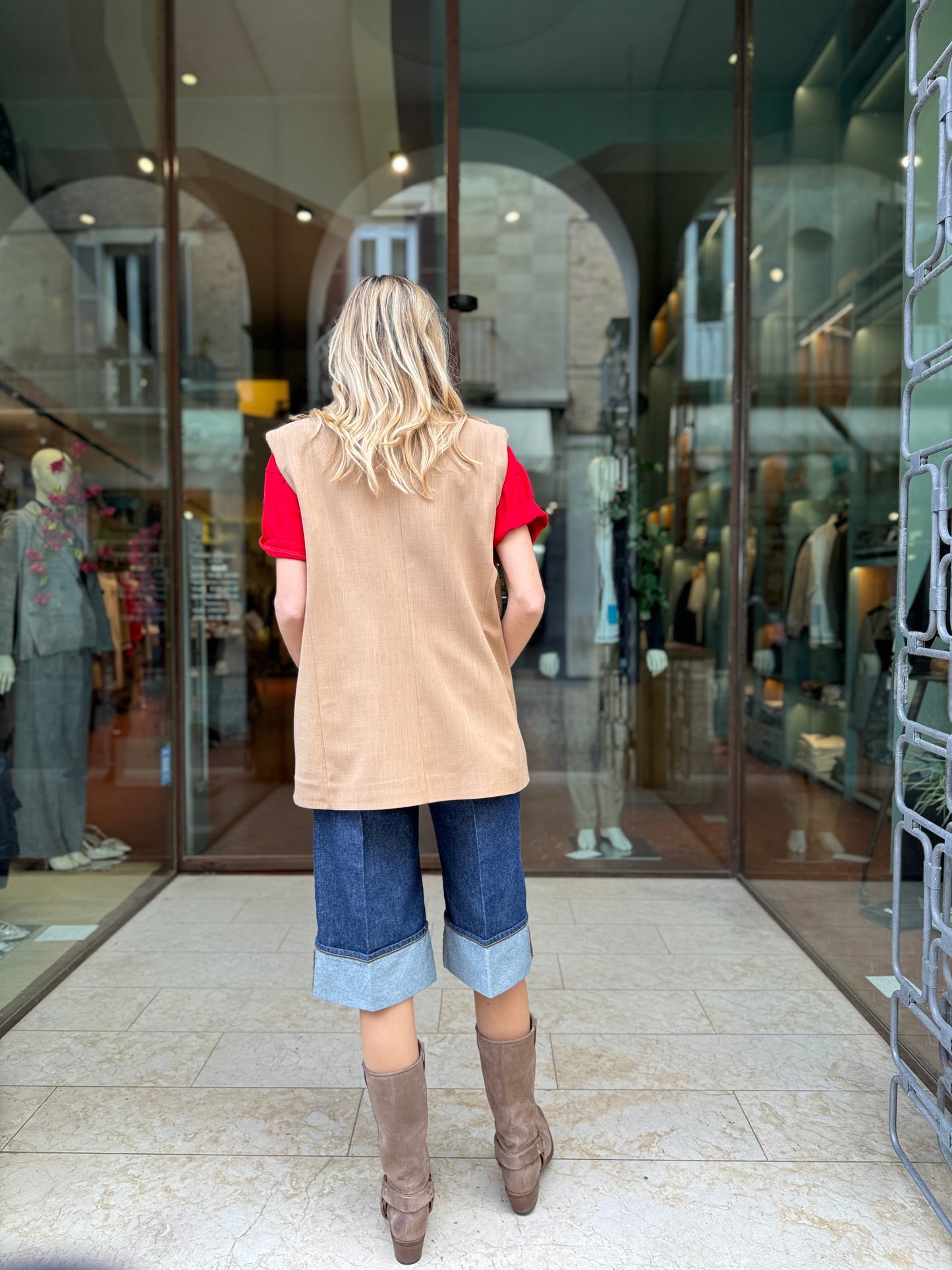 Mercì Bermuda jeans con risvolto DENIM