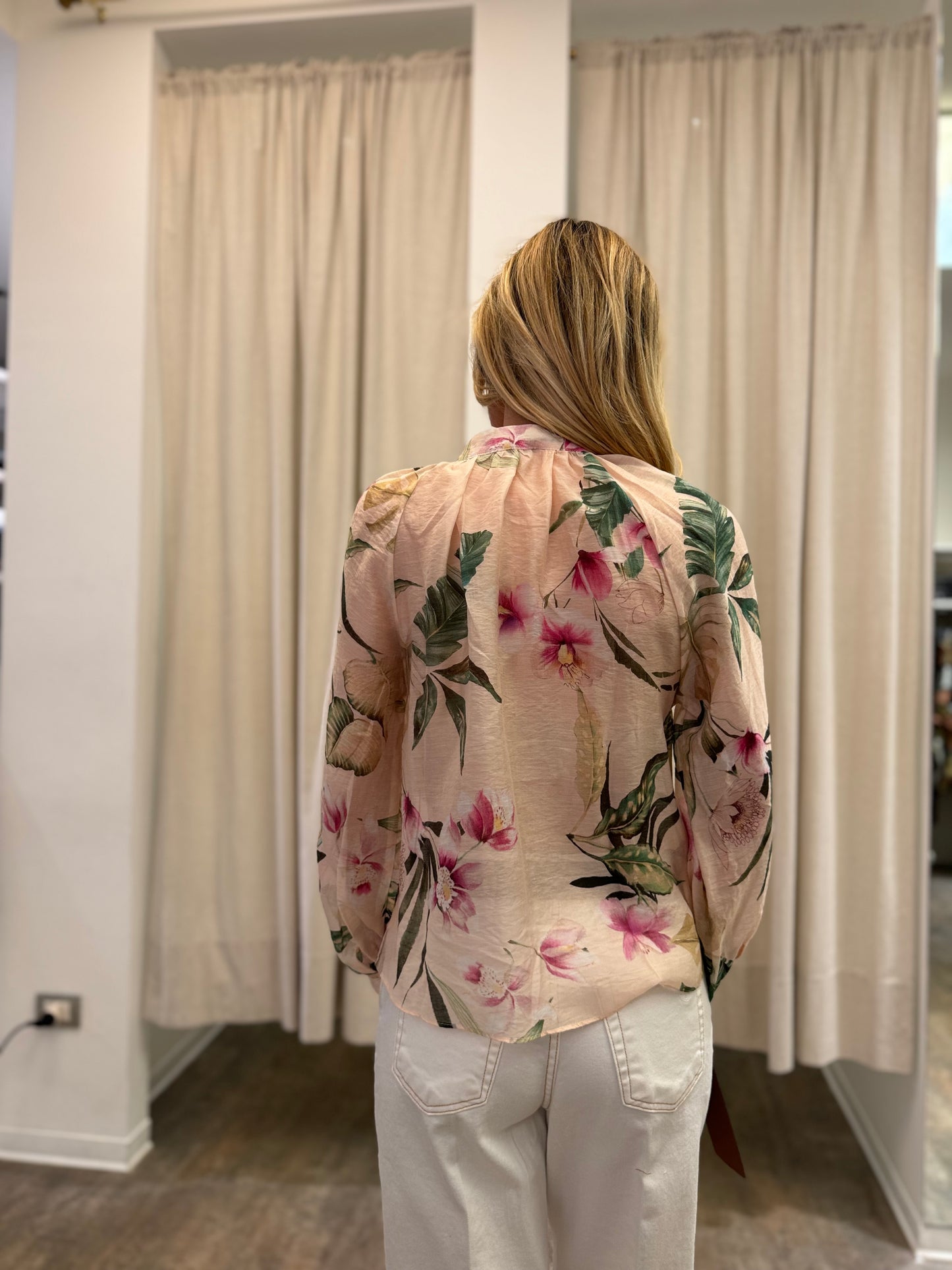Susy Mix Camicia c/coreano fantasia floreale BEIGE