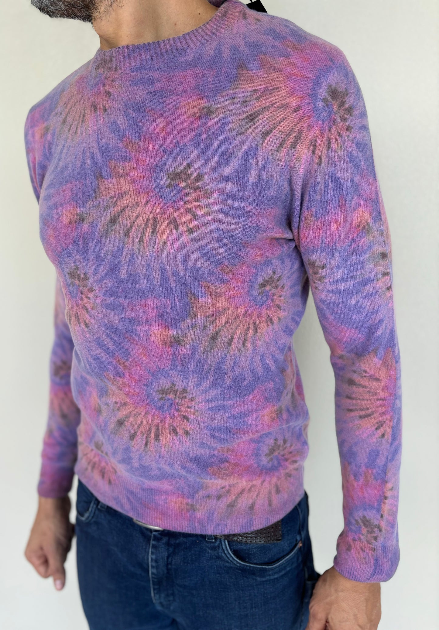 Ex aequo Maglia in lana girocollo stampa flower hippie FUCSIA