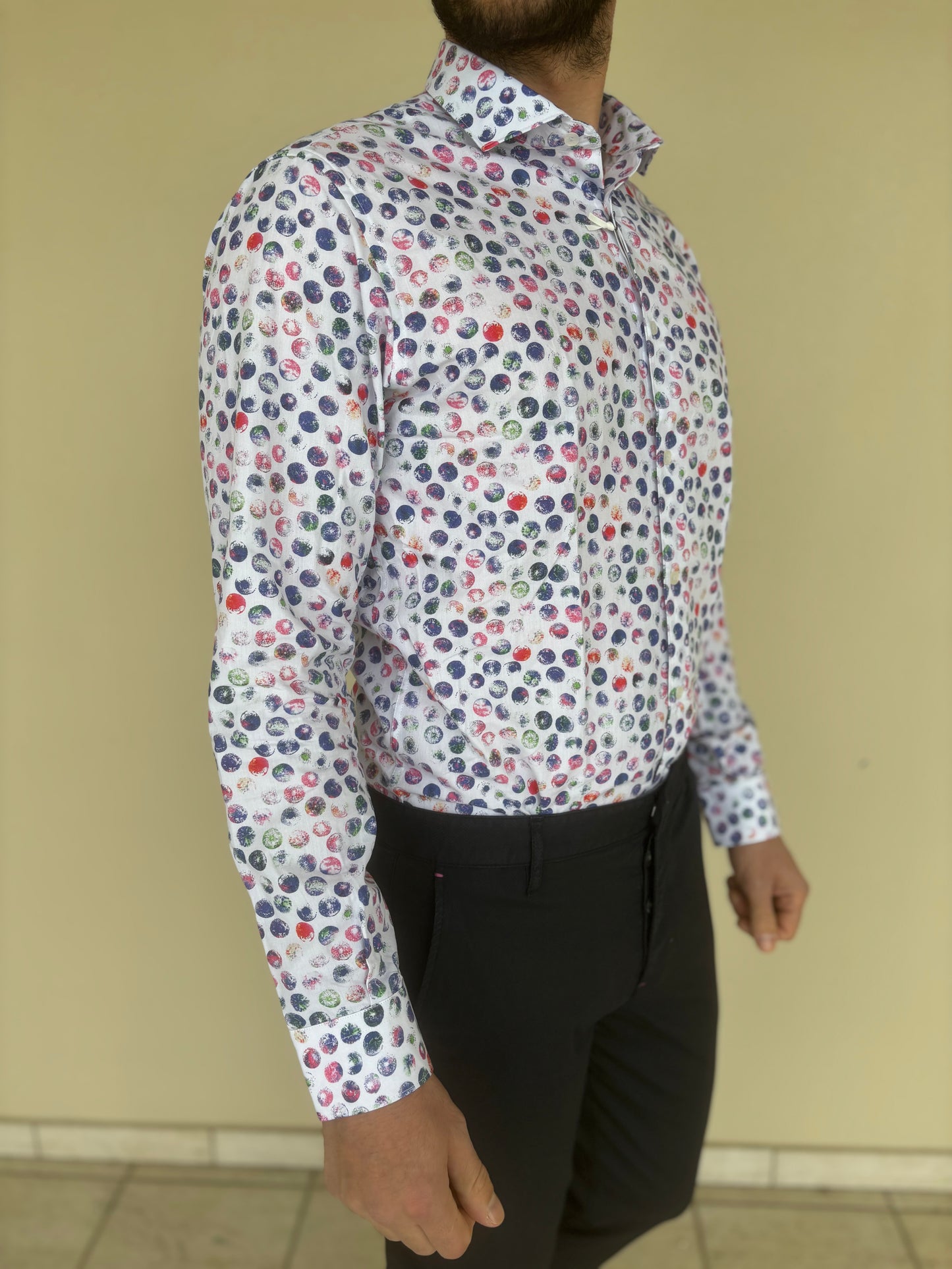 Alessandro Lamura Camicia fantasia tondi colorati MULTICOLOR