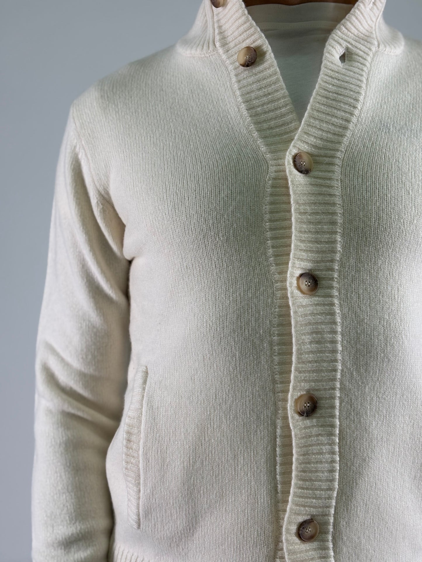 Sporting Mare Cardigan con tasche PANNA