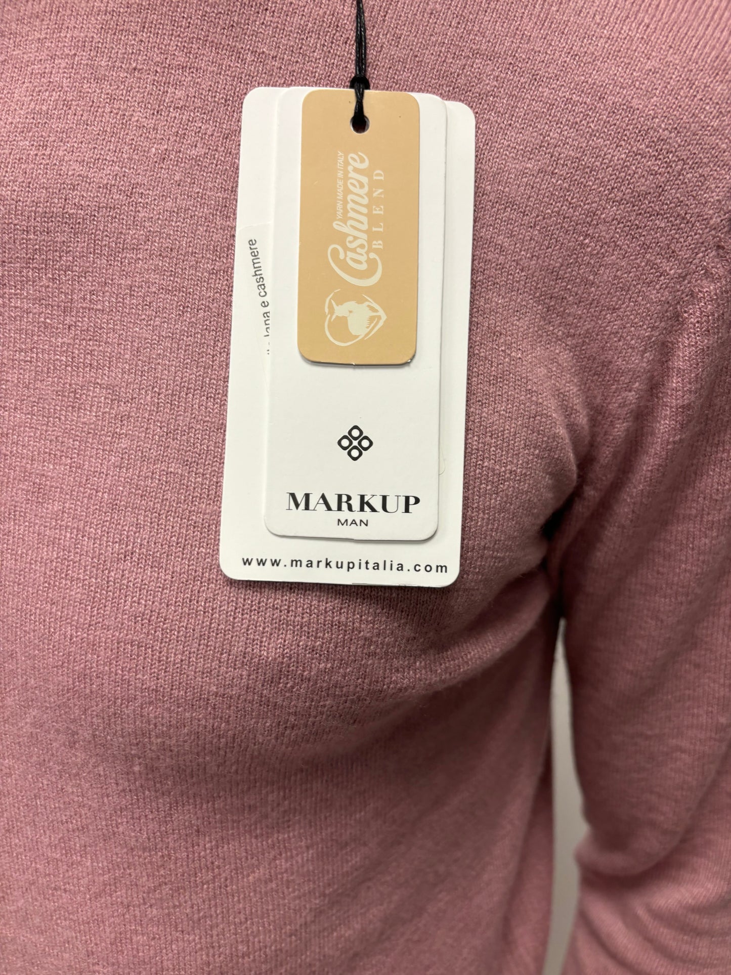 Markup Maglia girocollo lana e cashmere ROSA