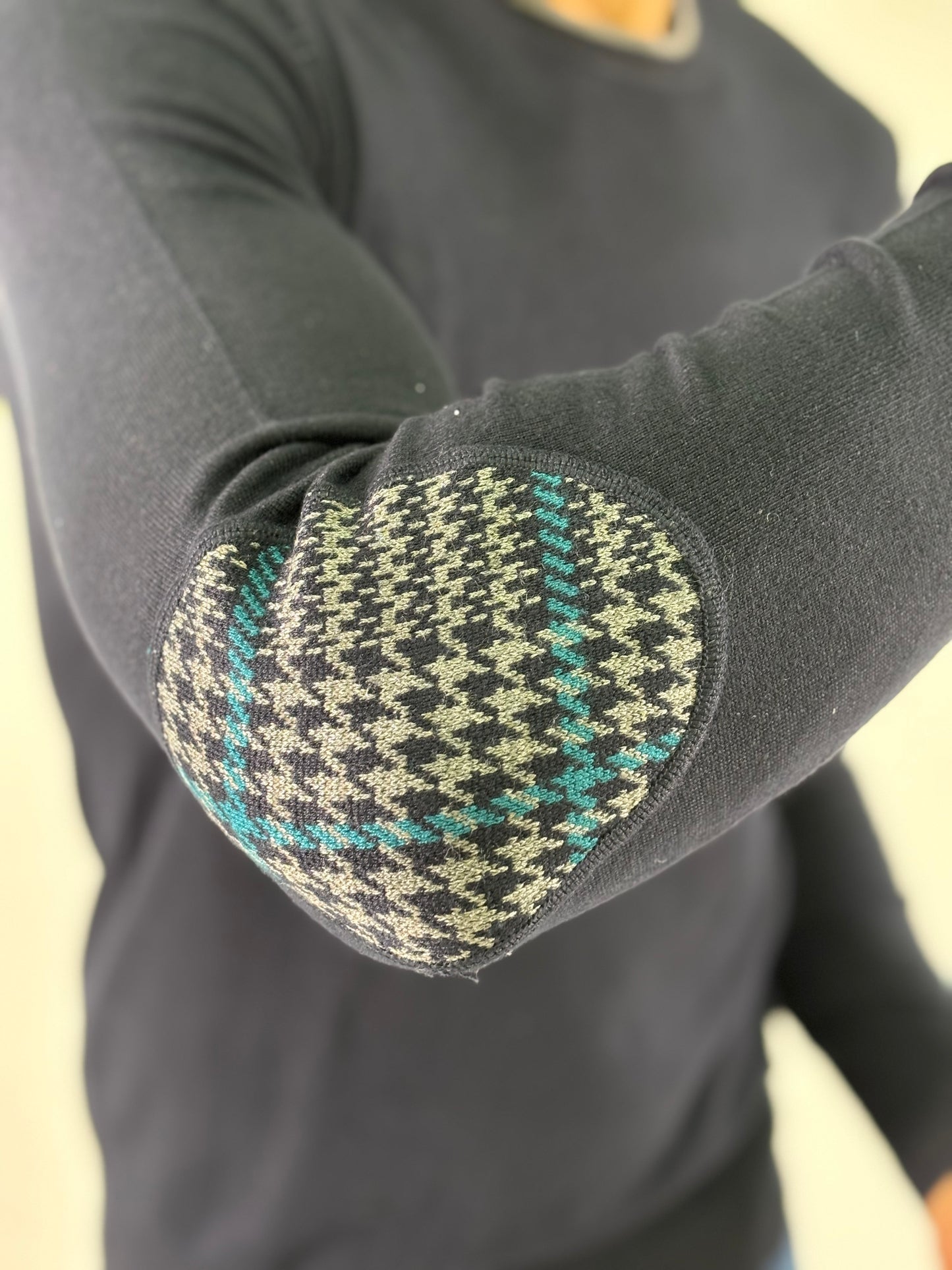 Markup Maglia girocollo ml con toppa gomito BLU