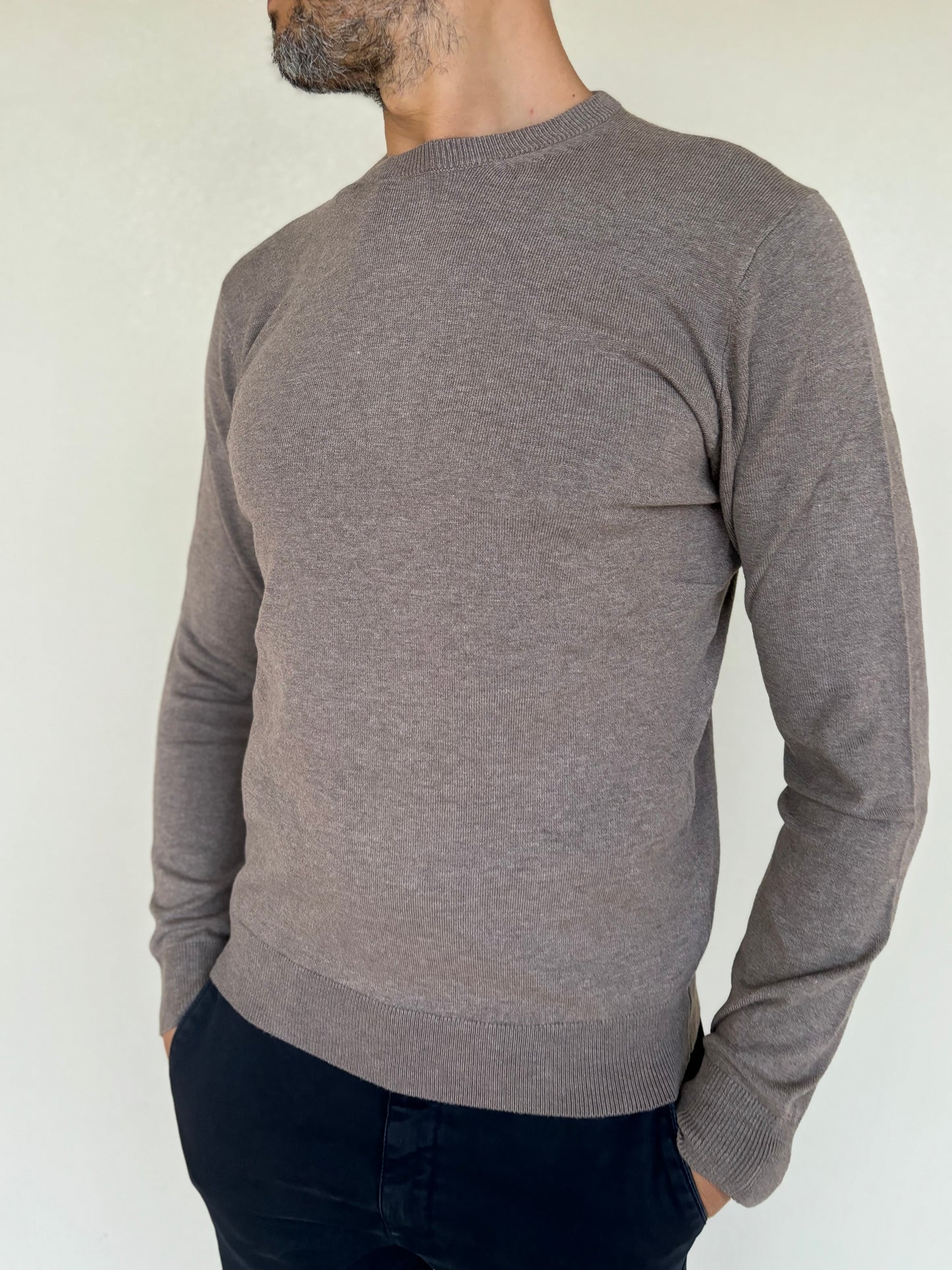 Loft88 Maglia misto lana girocollo FANGO