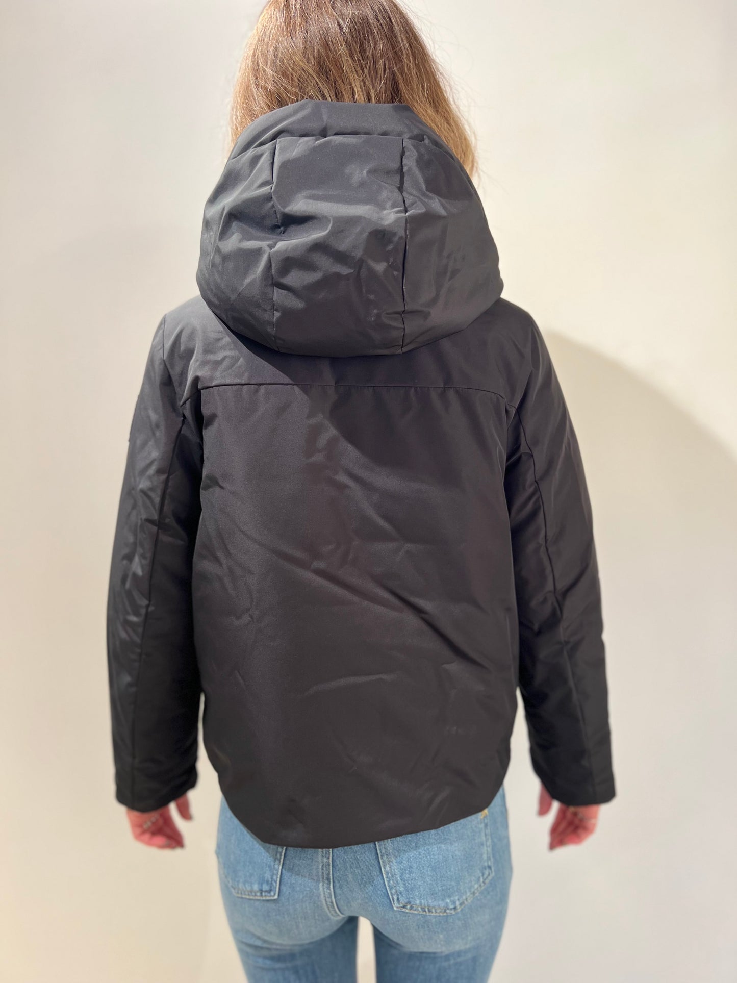 Bomboogie Giacca corta con fodera cangiante NERO