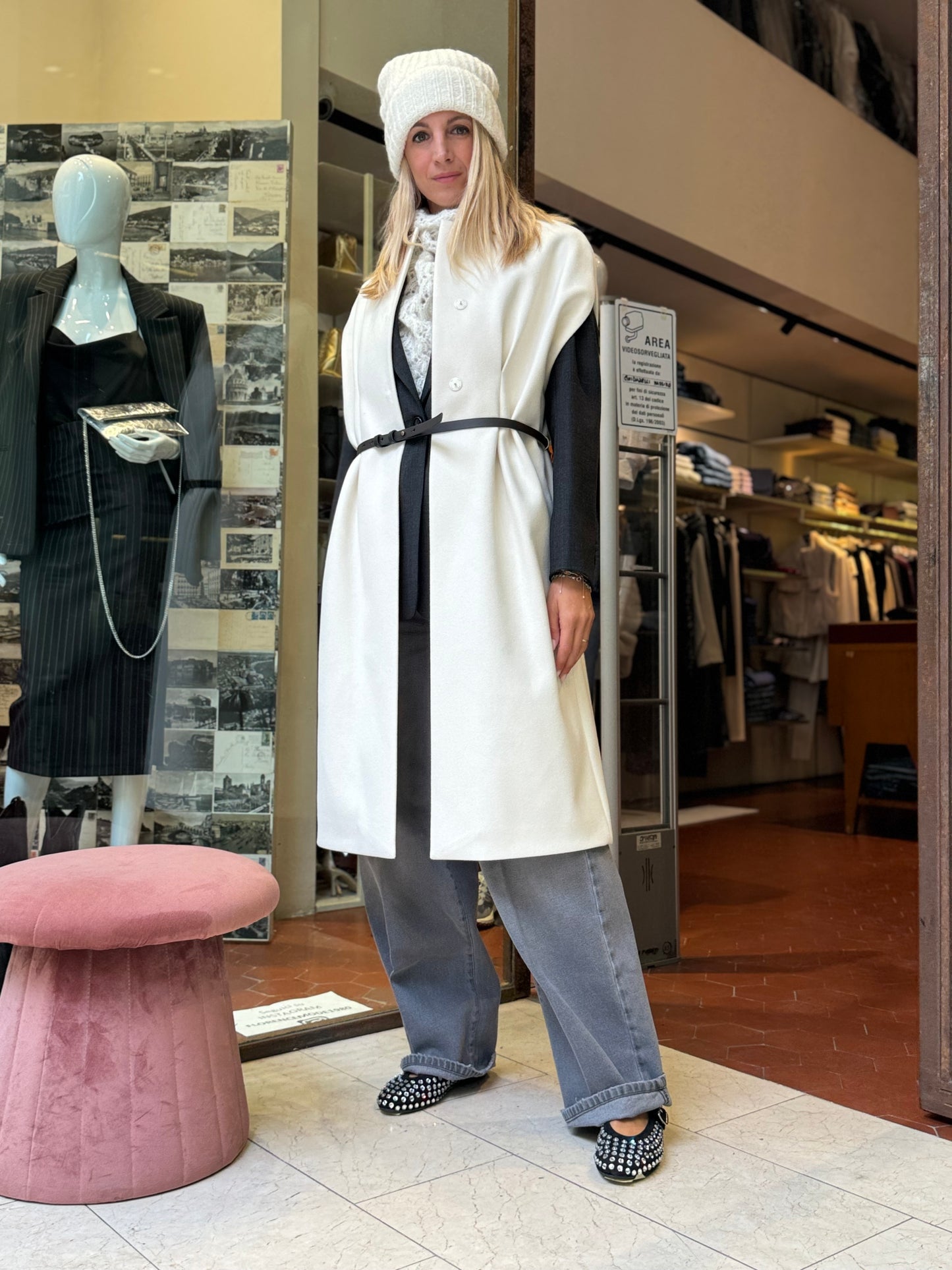 Merci Jeans a palazzo con strappetti nelle tasche 100% cotone GRIGIO