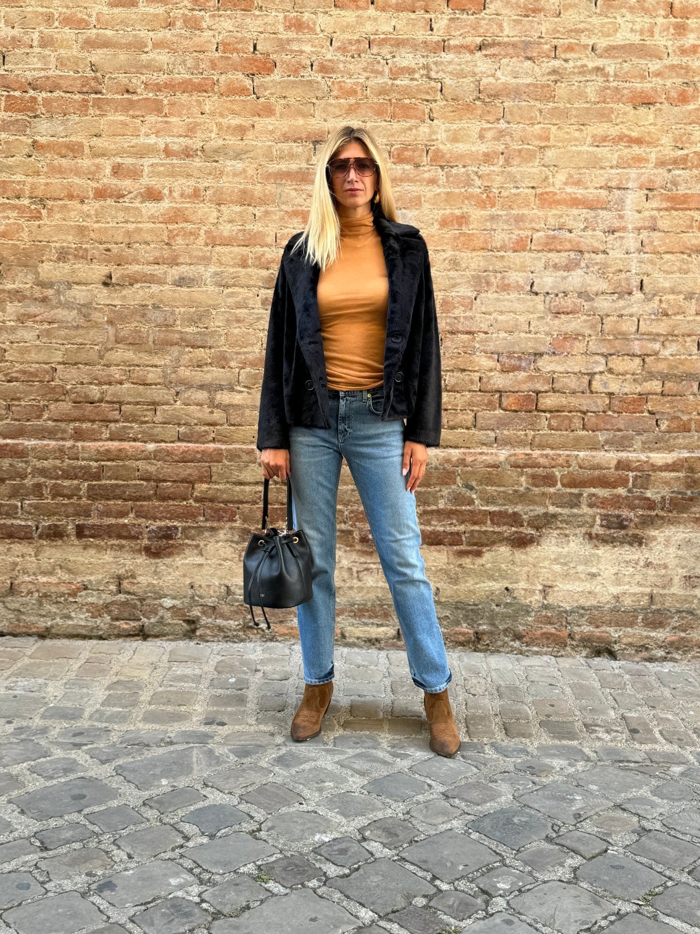 Patrizia Pepe Maglia 100% lana CARAMELLO