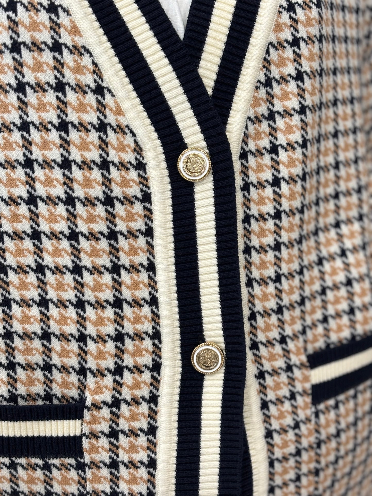 Kocca Cardigan pied de poule MULTICOLOR