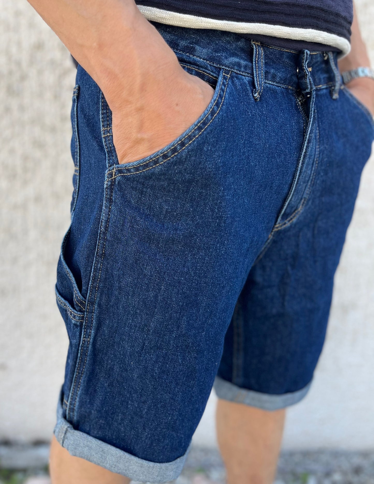 Rytual bermuda work portamartello JEANS SCURO