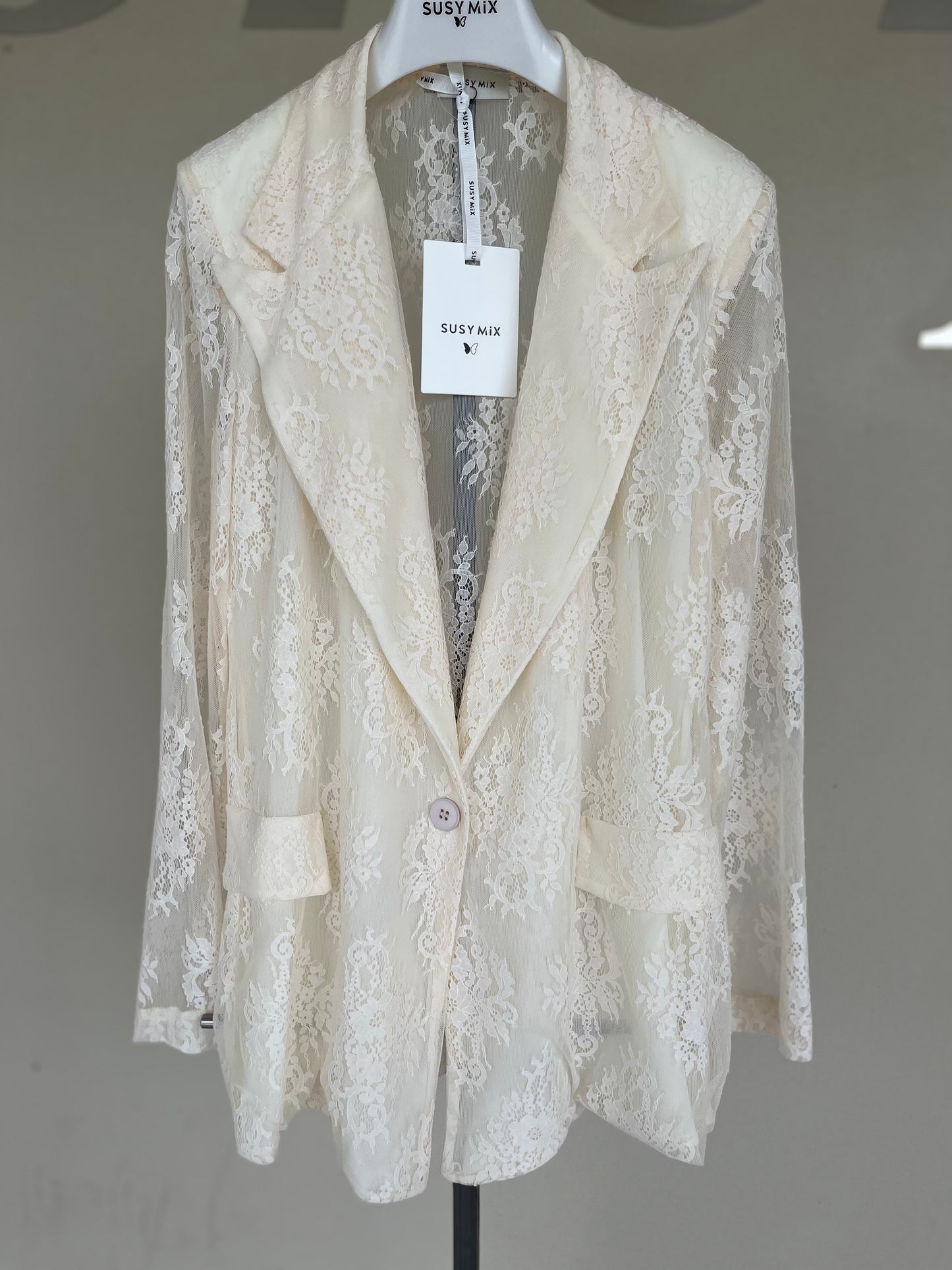 Susy mix giacca pizzo BEIGE