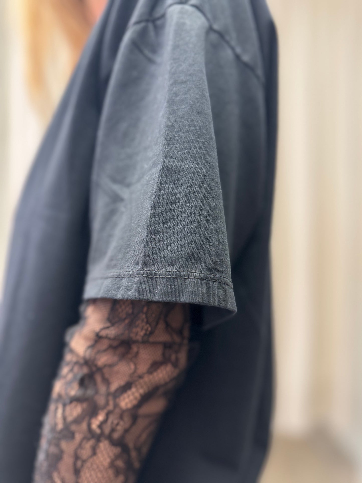Susy Mix Maglia m/l pizzo NERO