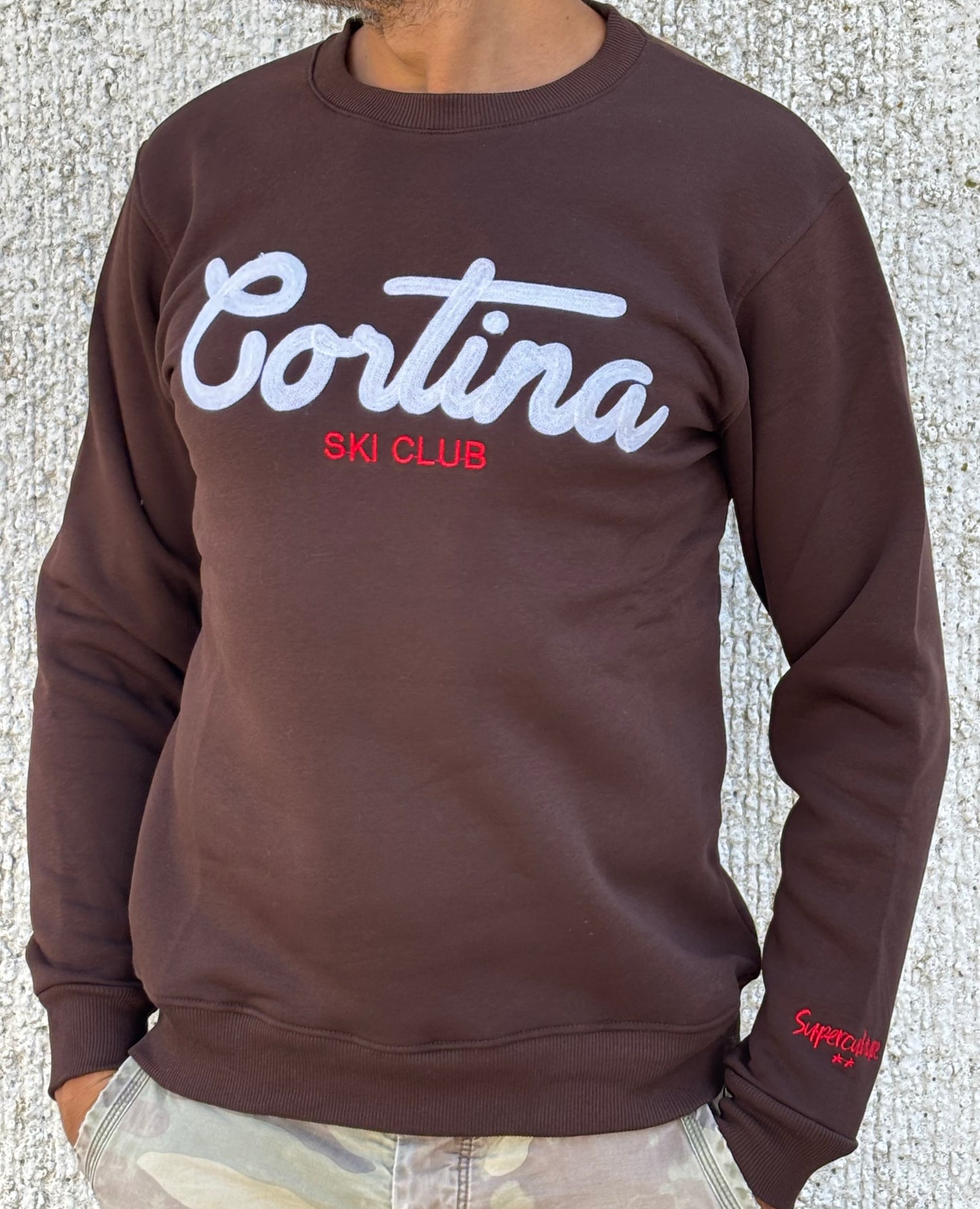 Superculture Felpa girocollo Cortina bianco MORO