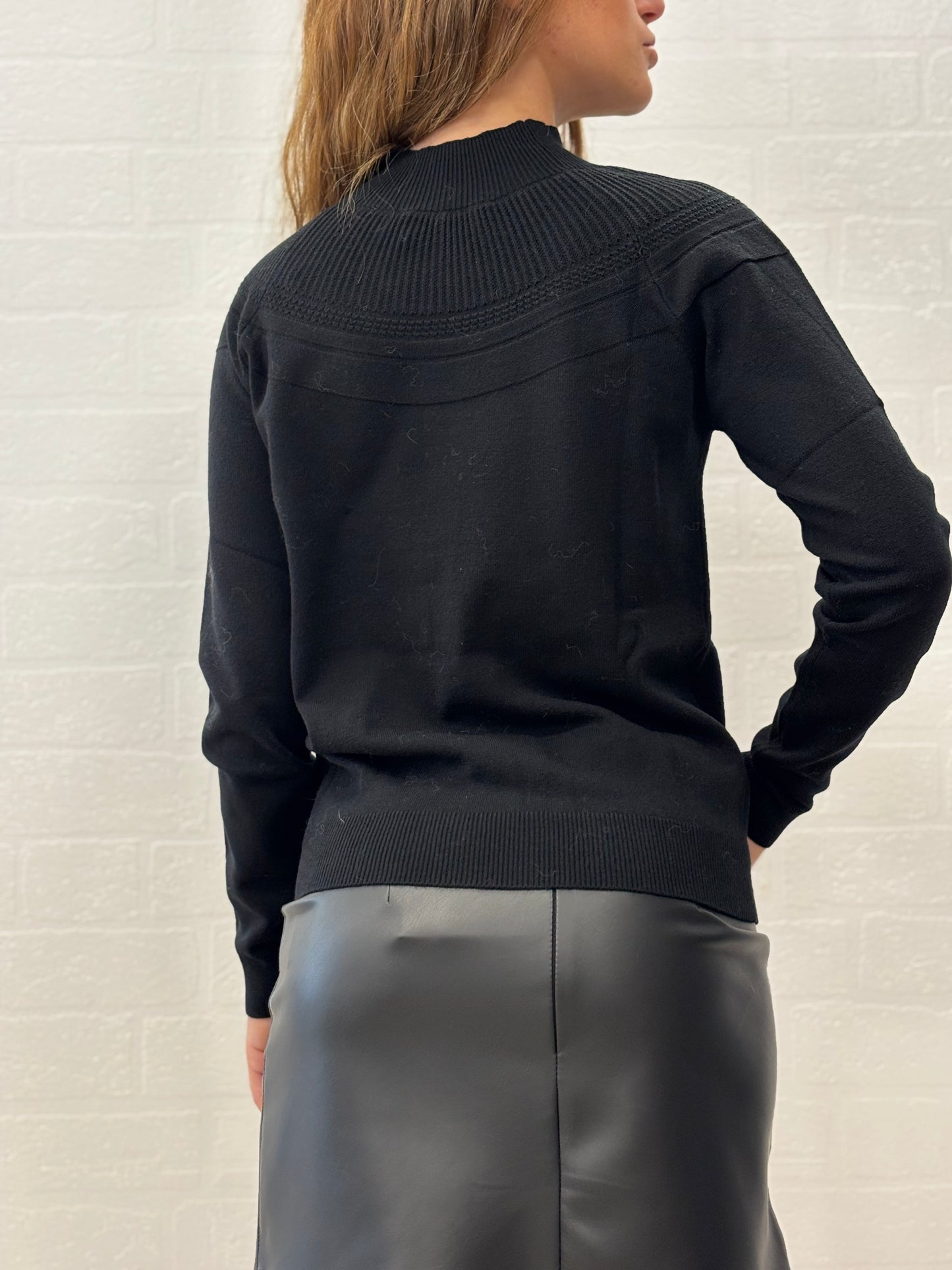 Kocca Maglia lana girocollo operato NERO