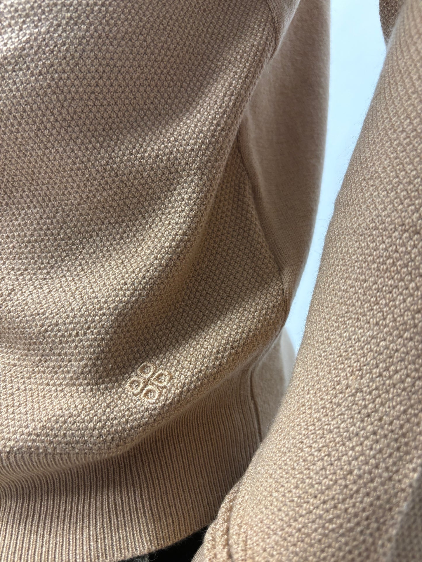 Markup Maglia cashmere girocollo punto riso tinta unita CAMMELLO