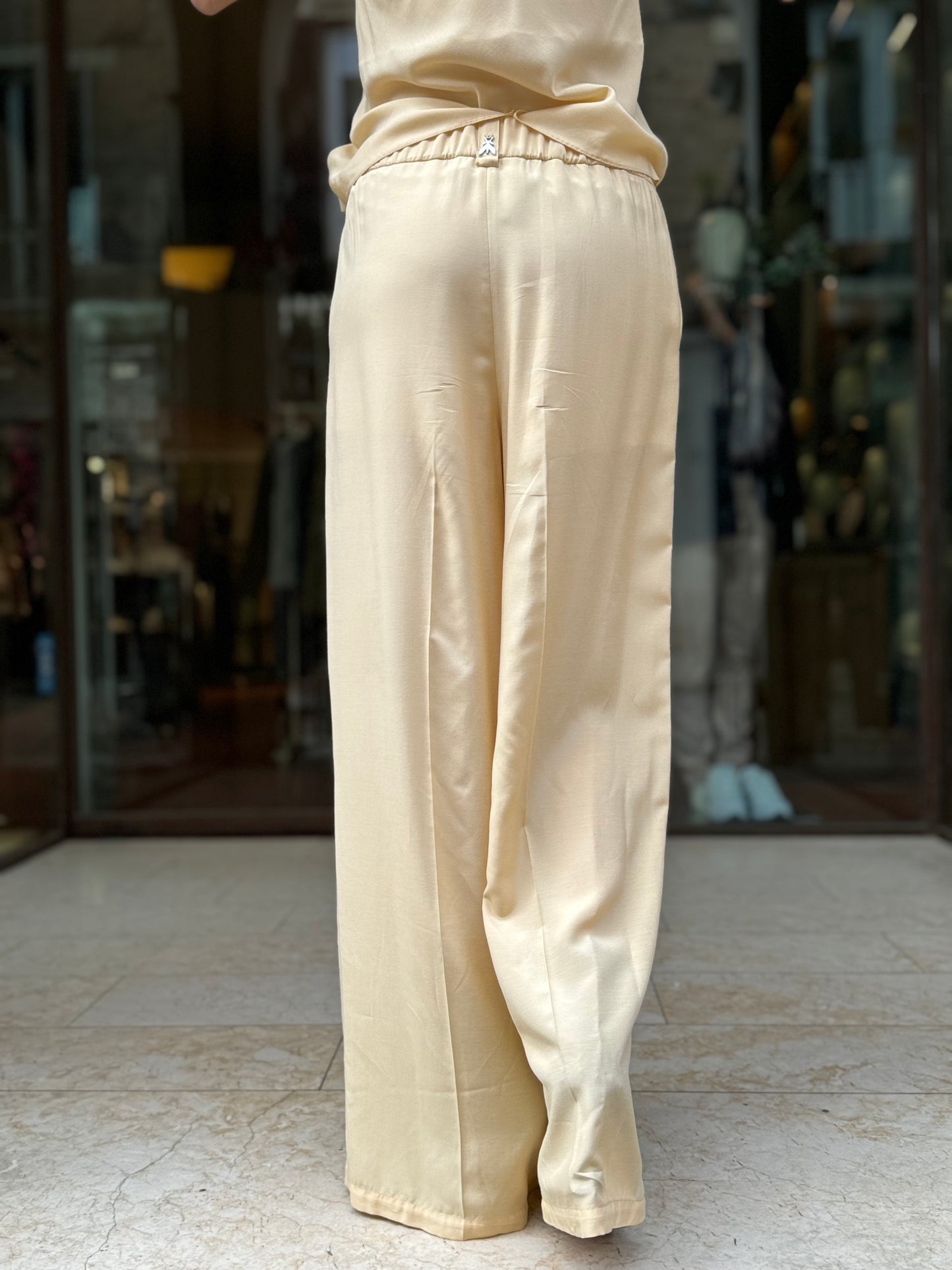PATRIZIA PEPE pantalone viscosa BEIGE
