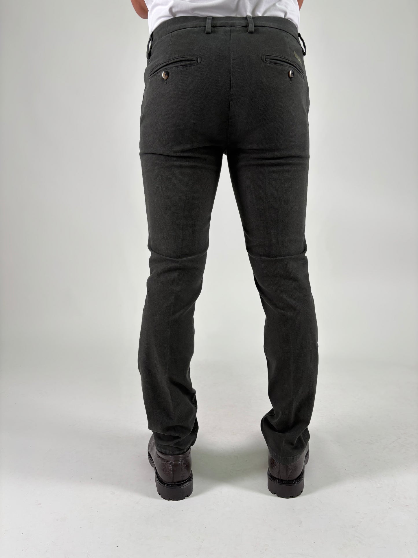 Teleria Zed Pantalone spinato slim VERDE