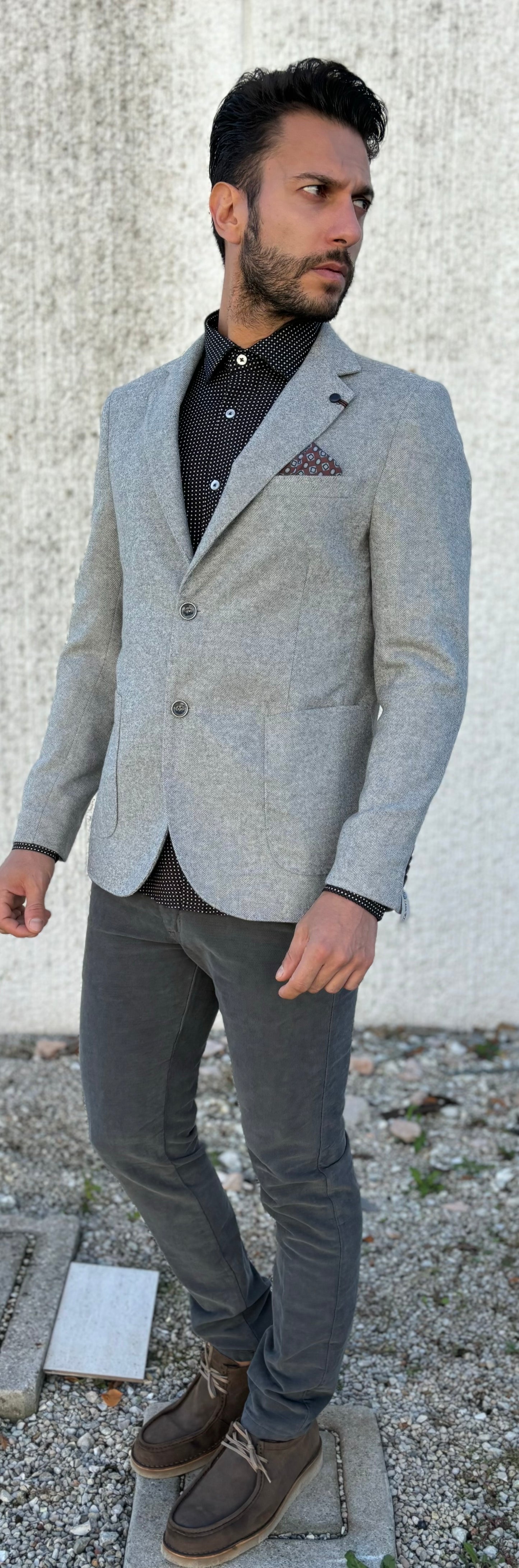 Le braghe giacca tascatoppa mistolana GRIGIO