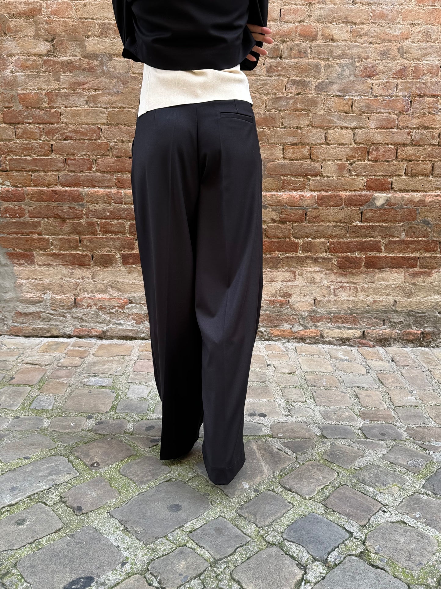 Dixie Pantalone con pences largo NERO