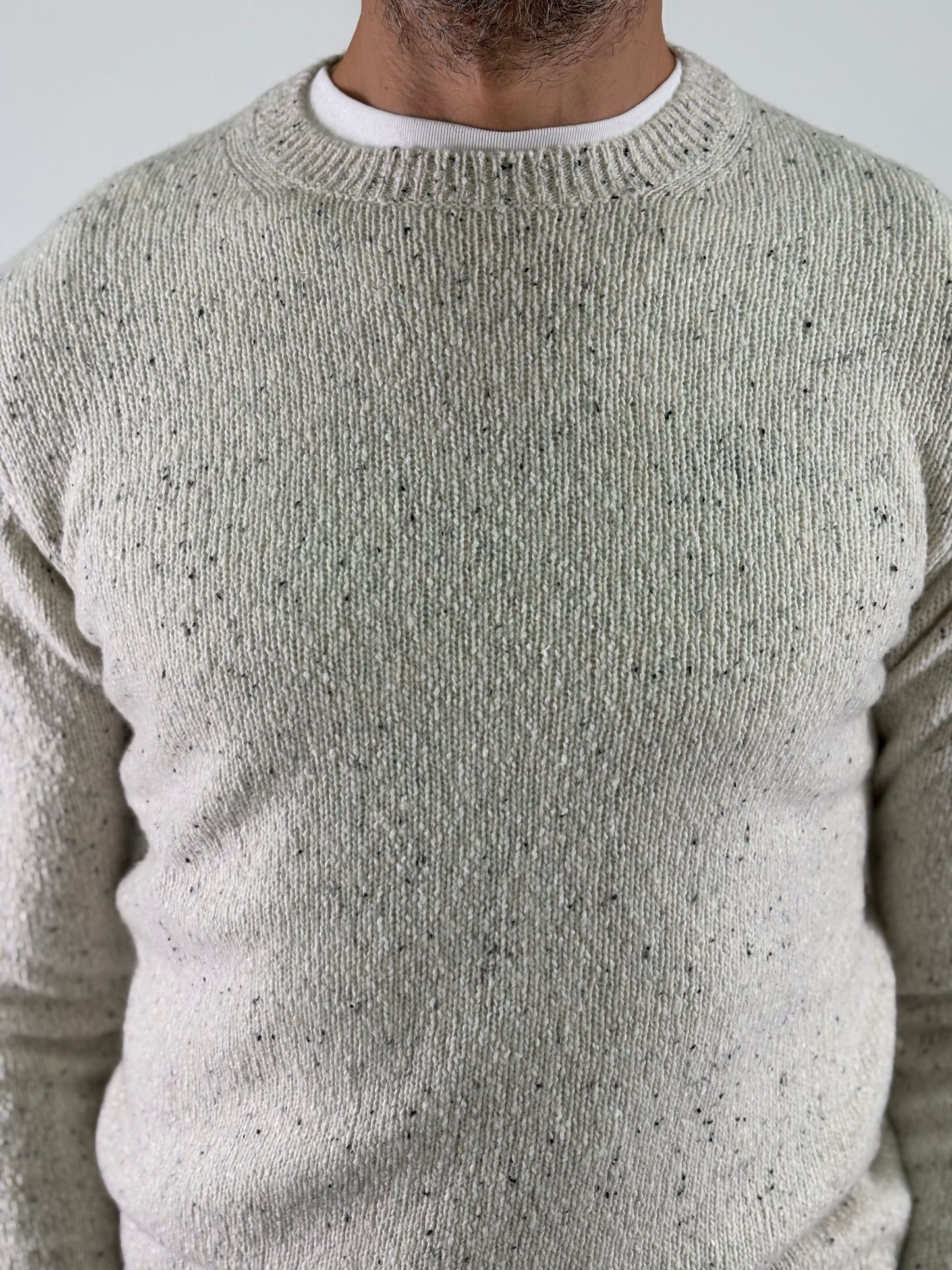 Retois Maglia girocollo puntini neri PANNA