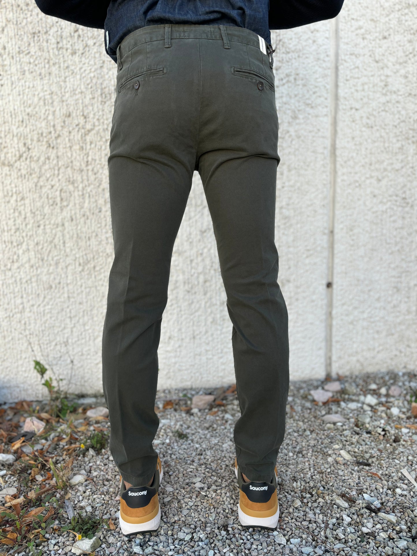 Squad Pantalone chino tessuto operato VERDE MILITARE