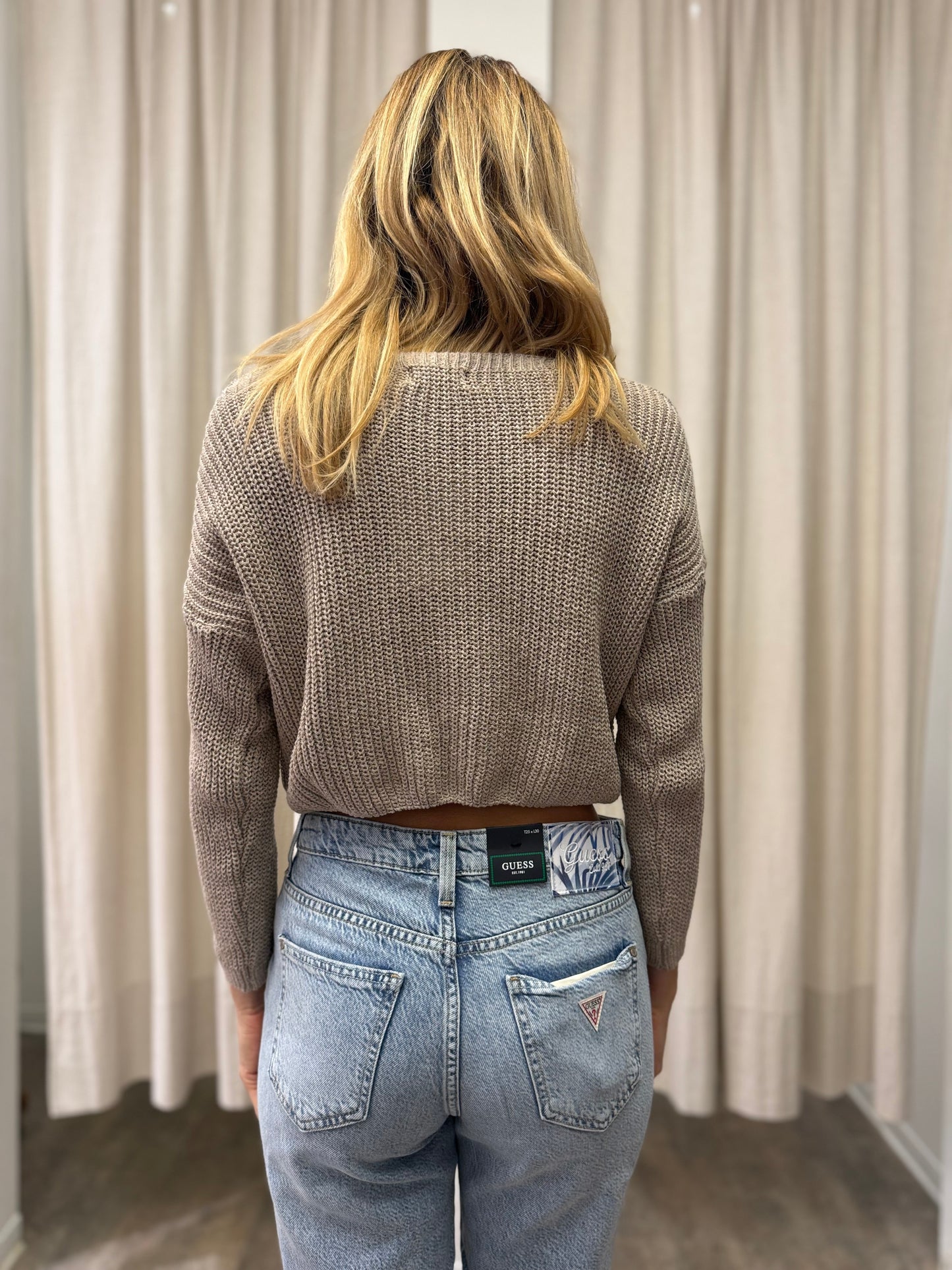 Susy Mix Cardigan over corto con bottoni CORDA